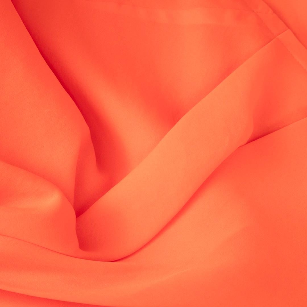 Cedric Charlier Orange Ruch Detail Mini Dress Size L In Good Condition In London, GB