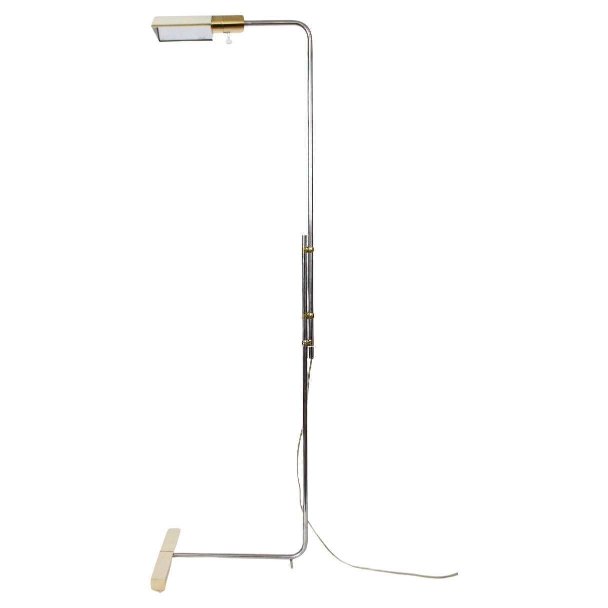 Cedric Hartman 1A022 Low Profile Luminaire Brass Floor Lamp, circa 1970