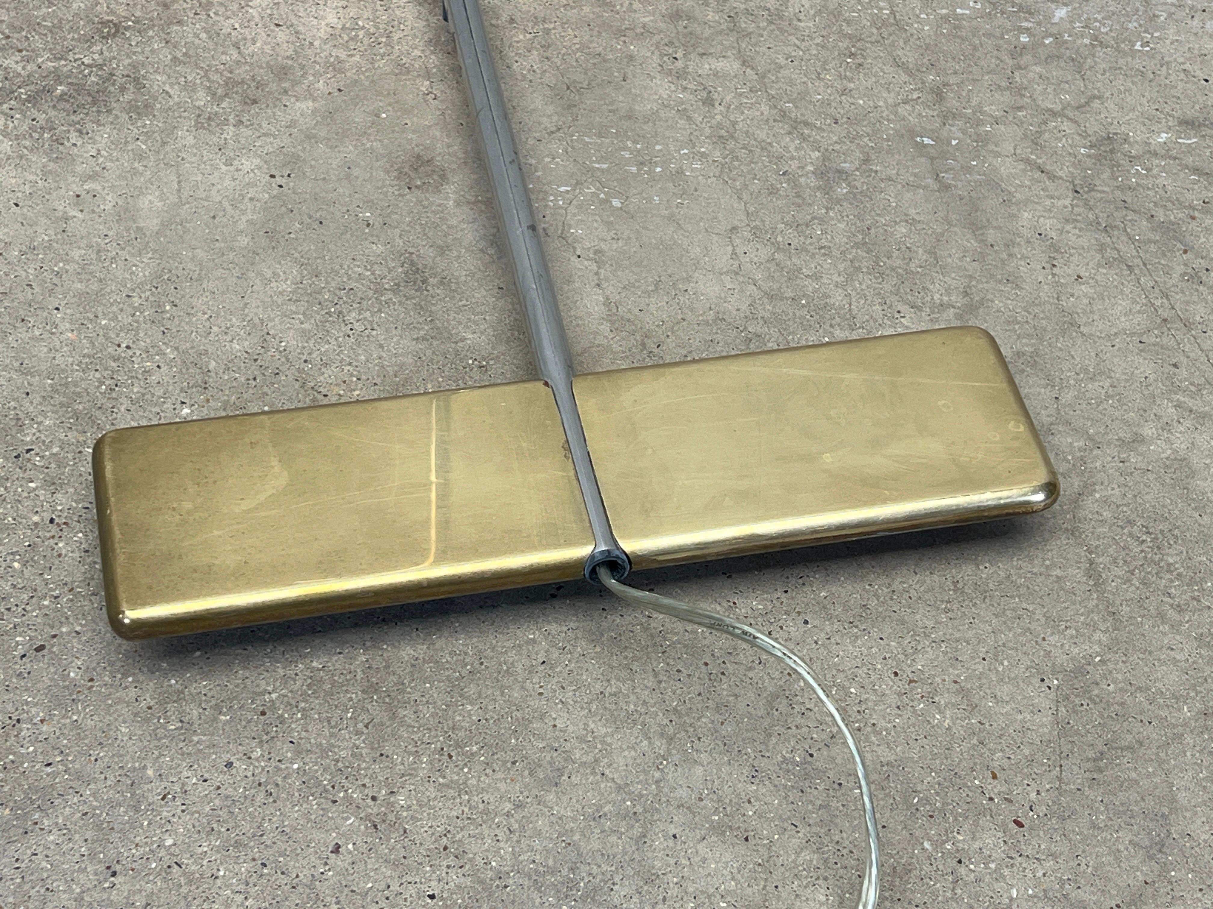 Lampadaire Cedric Hartman en laiton et chrome en vente 7