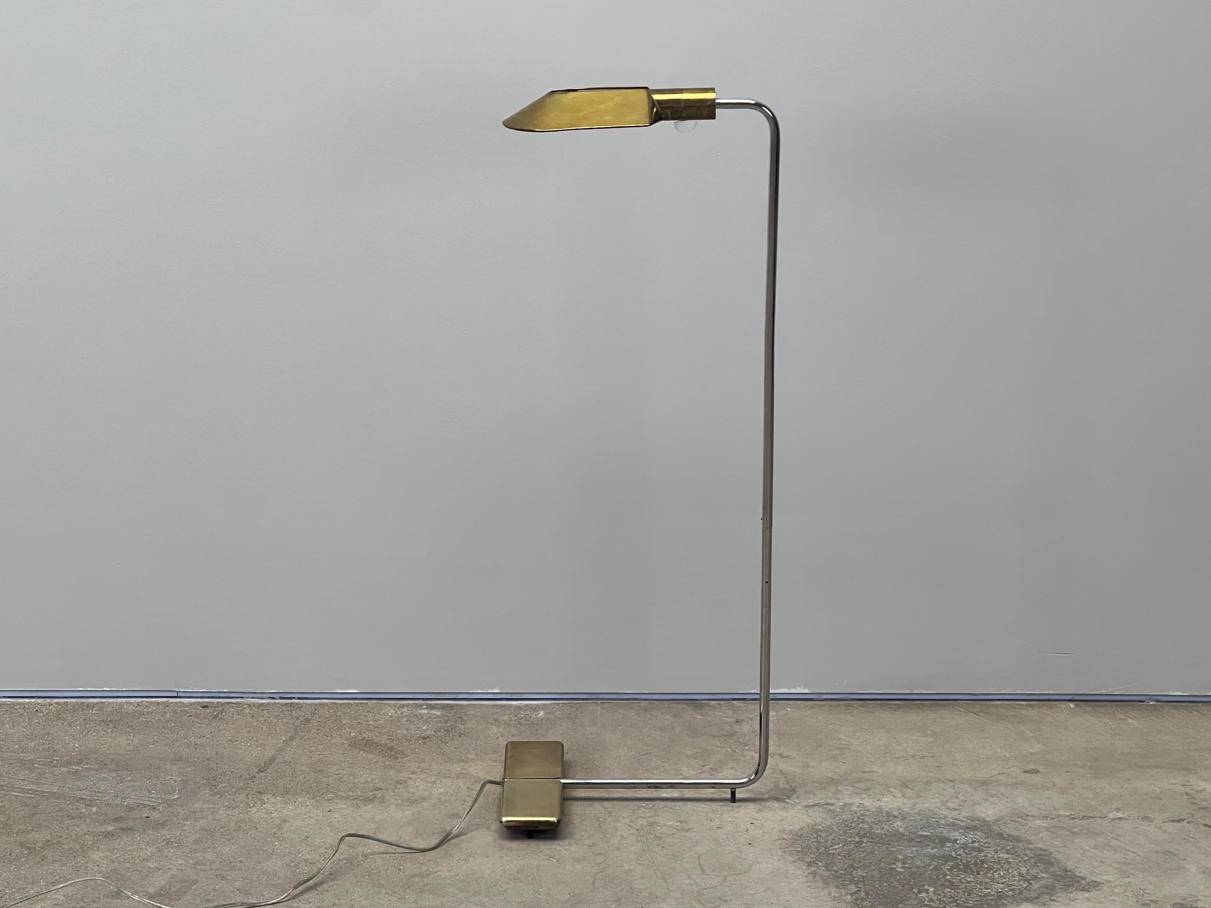 Lampadaire Cedric Hartman en laiton et chrome en vente 8