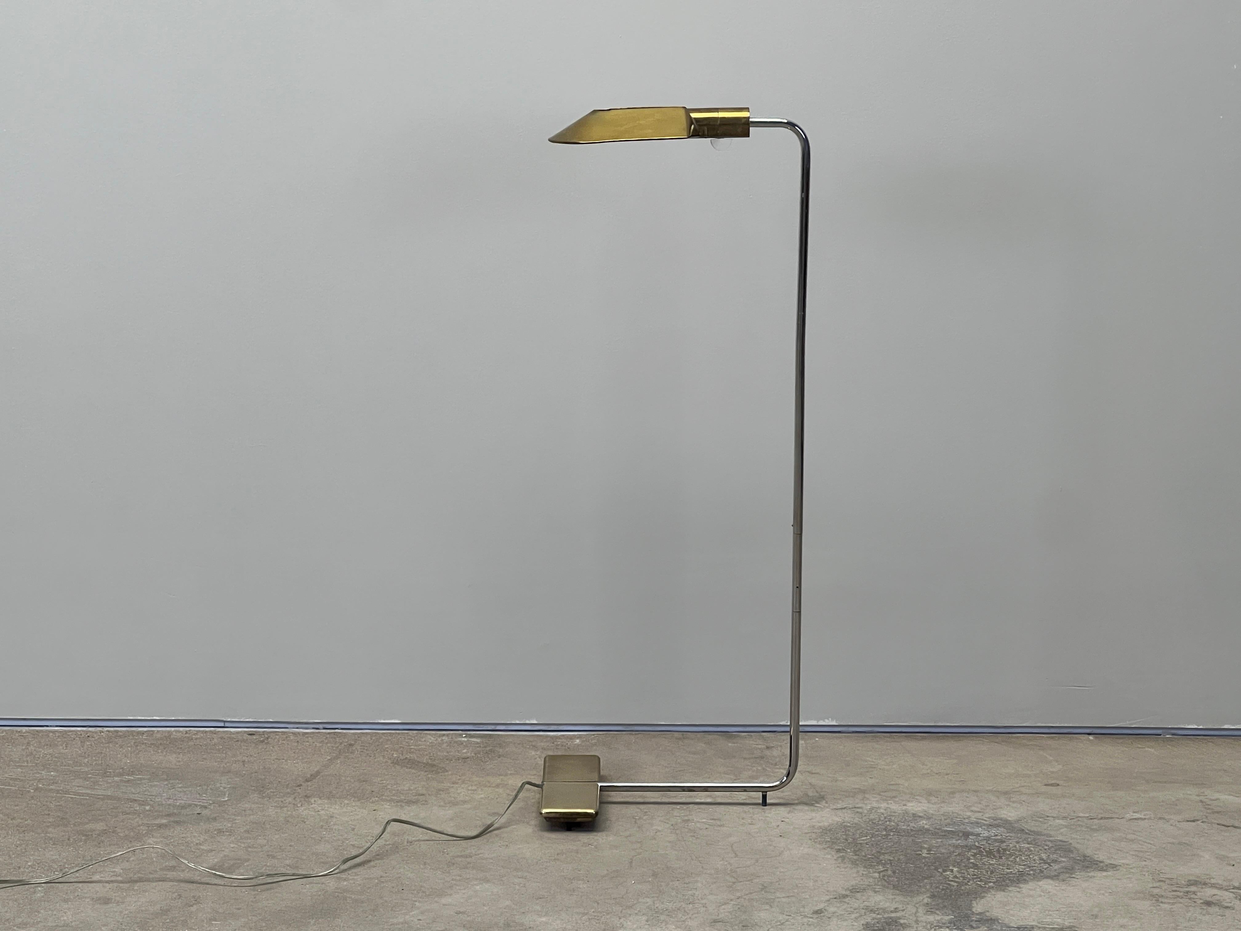 Lampadaire Cedric Hartman en laiton et chrome en vente 9