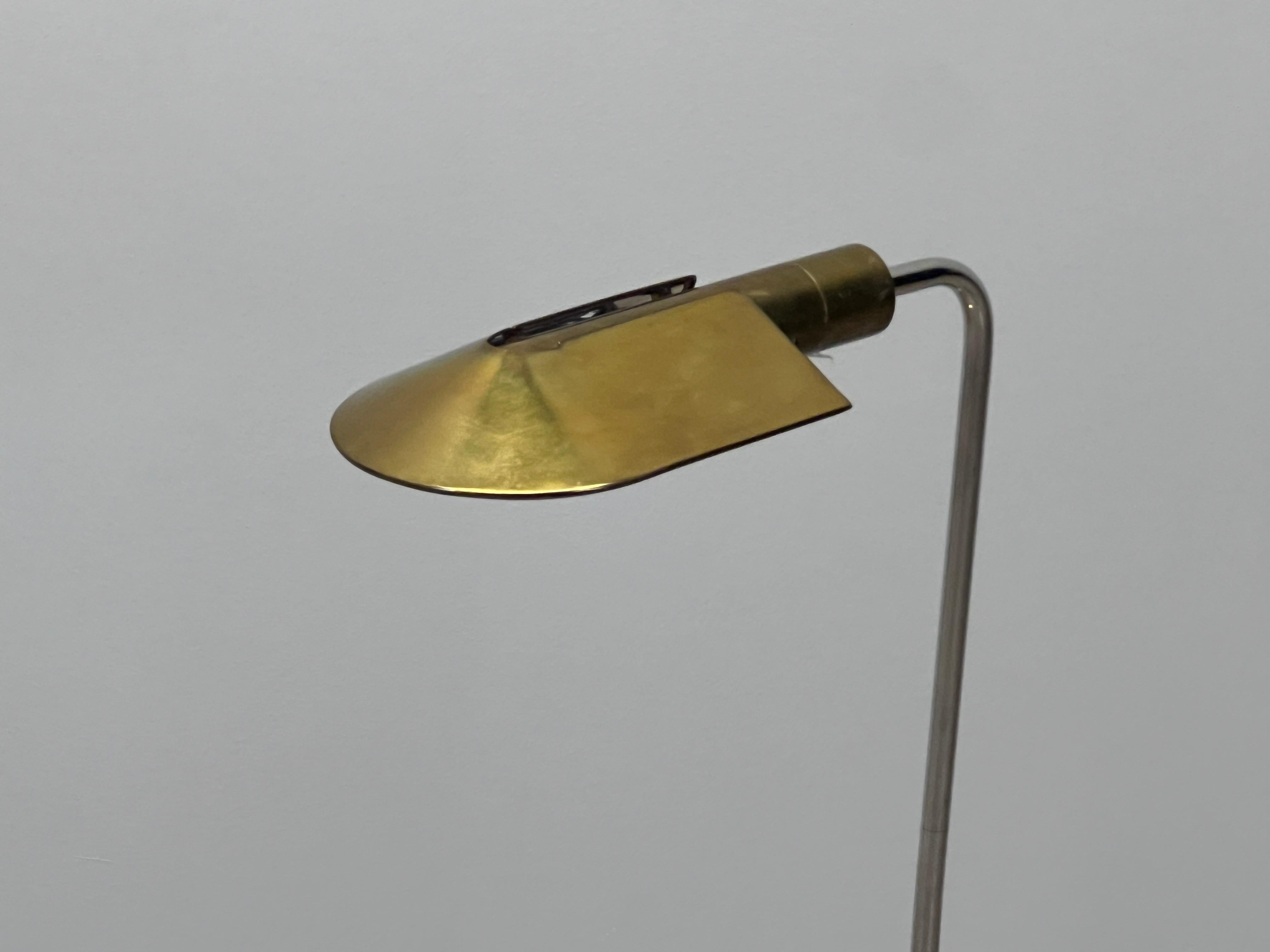 Lampadaire Cedric Hartman en laiton et chrome Bon état - En vente à Dallas, TX