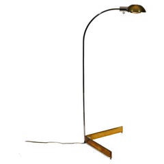 Cedric Hartman Brass and Chrome Floor Lamp