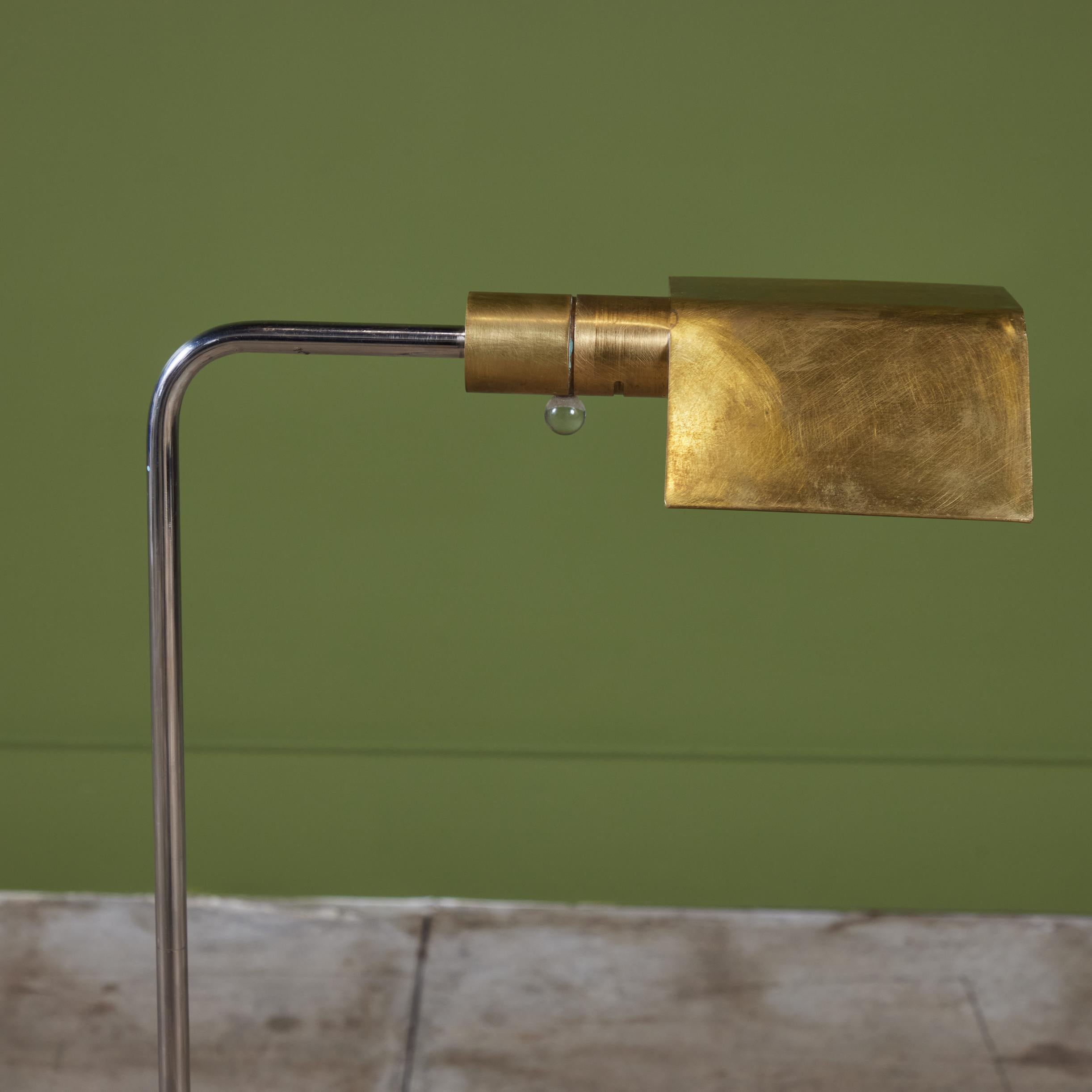 Cedric Hartman Brass and Stainless Steel Floor Lamp For Sale 4