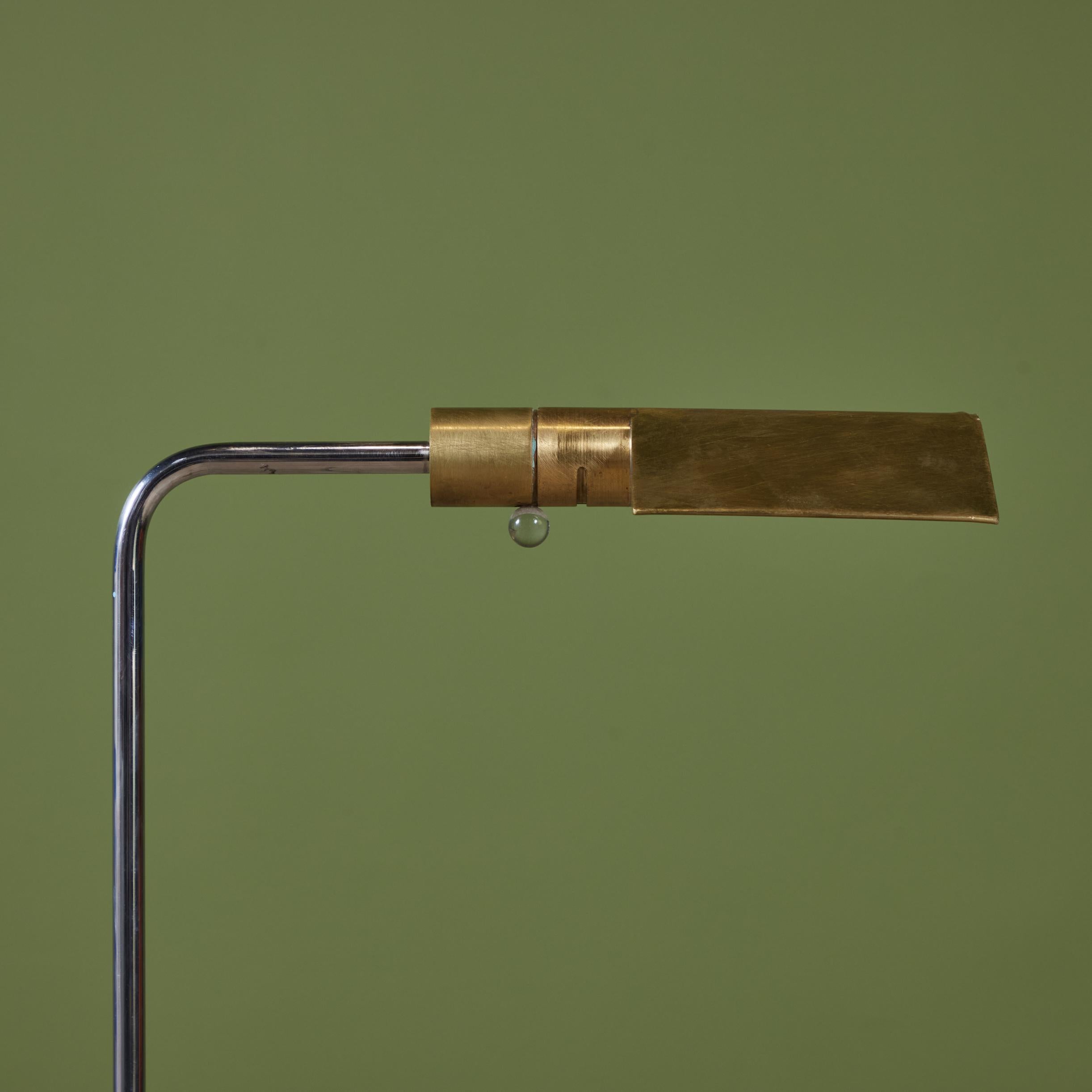 Cedric Hartman Brass and Stainless Steel Floor Lamp For Sale 5