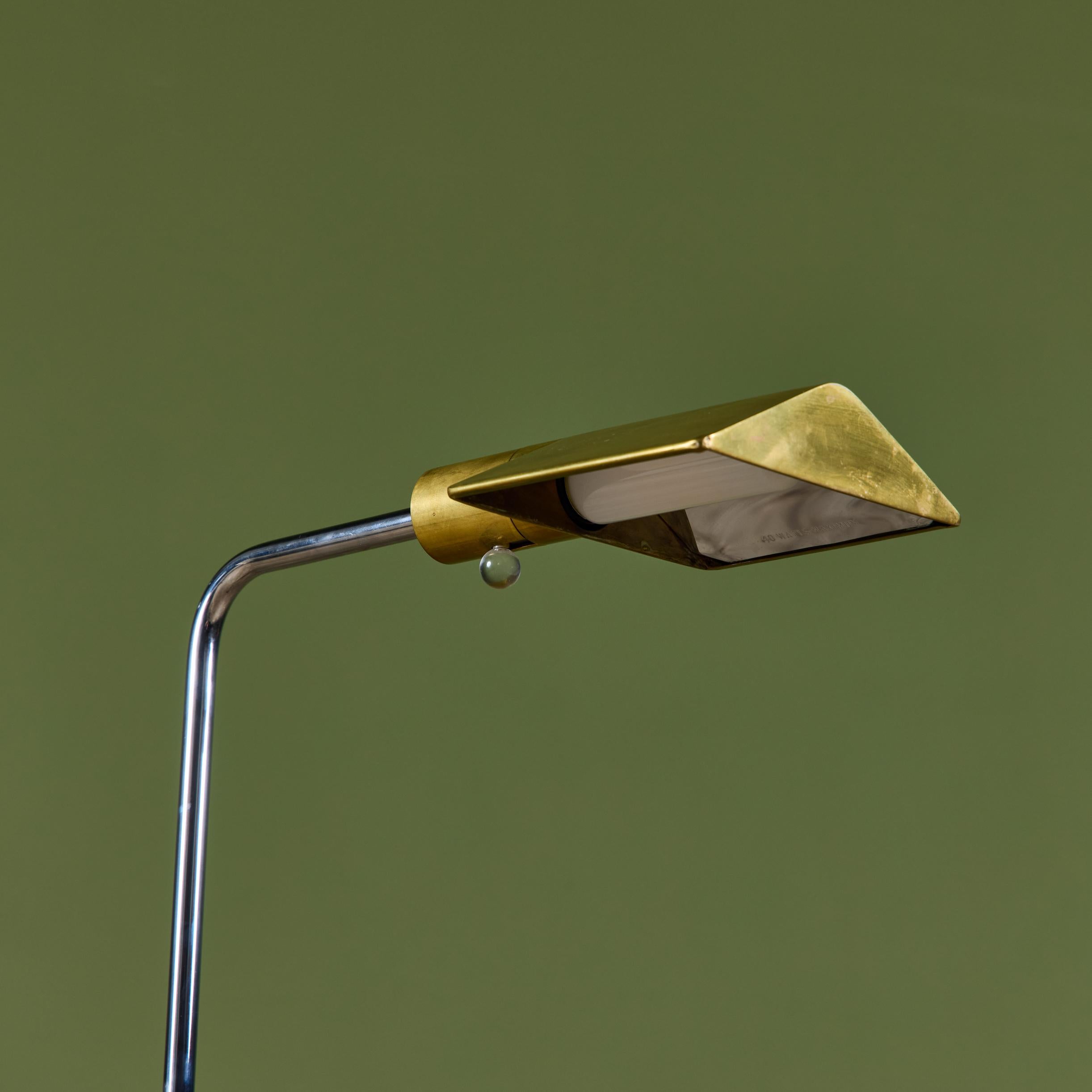 Cedric Hartman Brass and Stainless Steel Floor Lamp 7