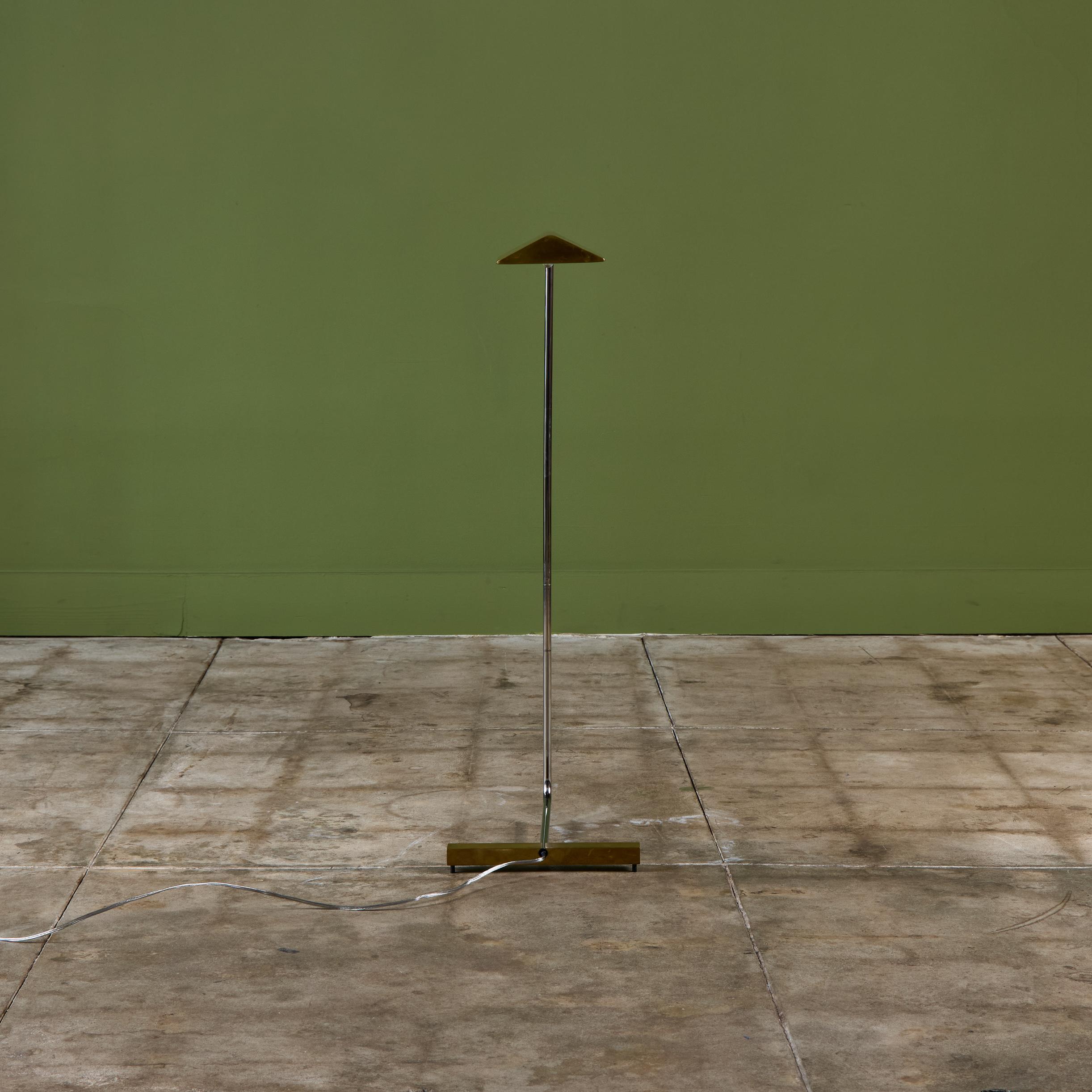 American Cedric Hartman Brass and Stainless Steel Floor Lamp
