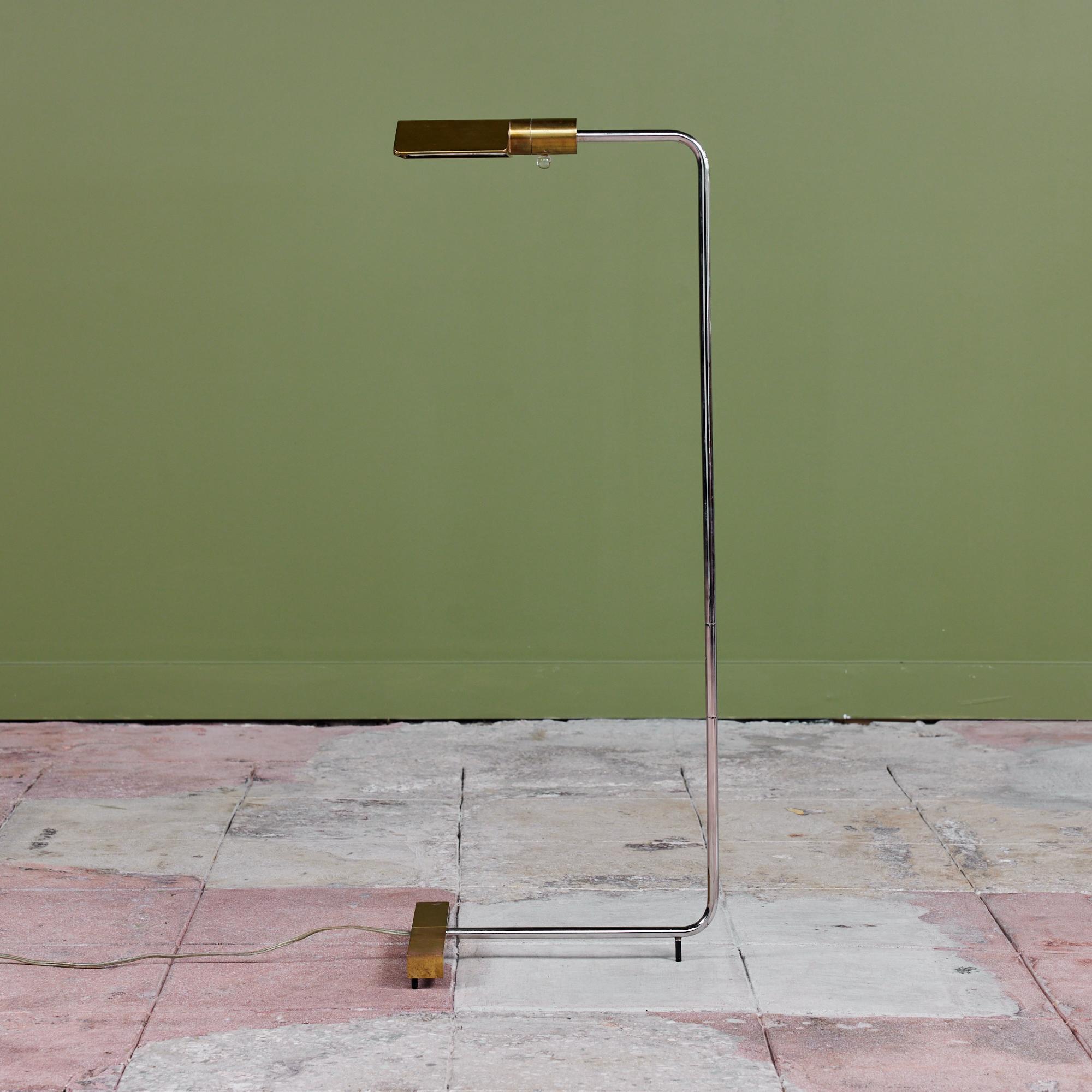 Cedric Hartman Brass and Stainless Steel Floor Lamp 1