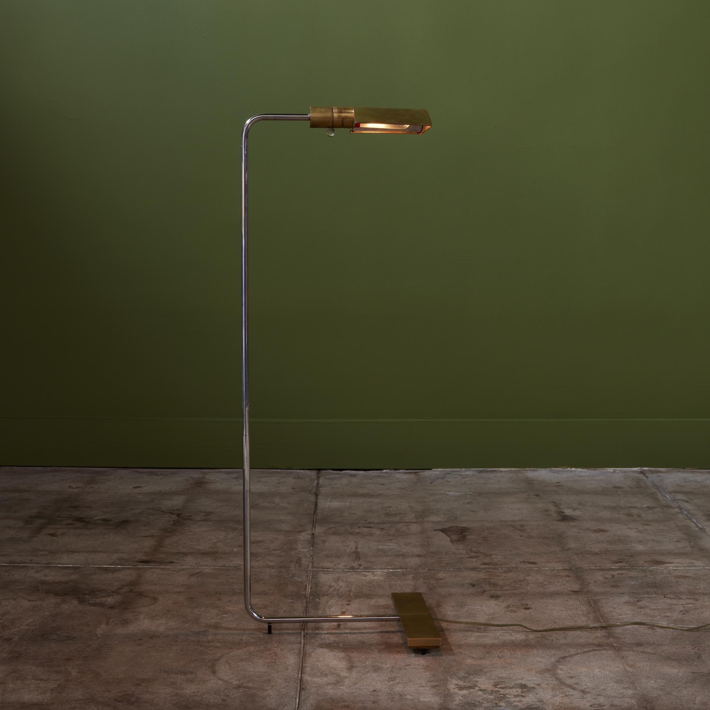 Cedric Hartman Brass and Stainless Steel Floor Lamp For Sale 2
