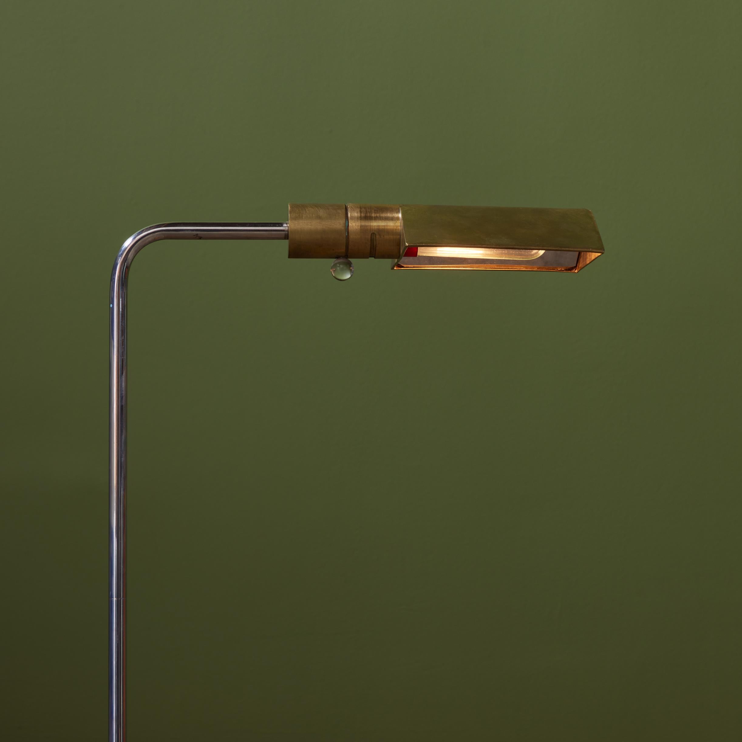 Cedric Hartman Brass and Stainless Steel Floor Lamp For Sale 3
