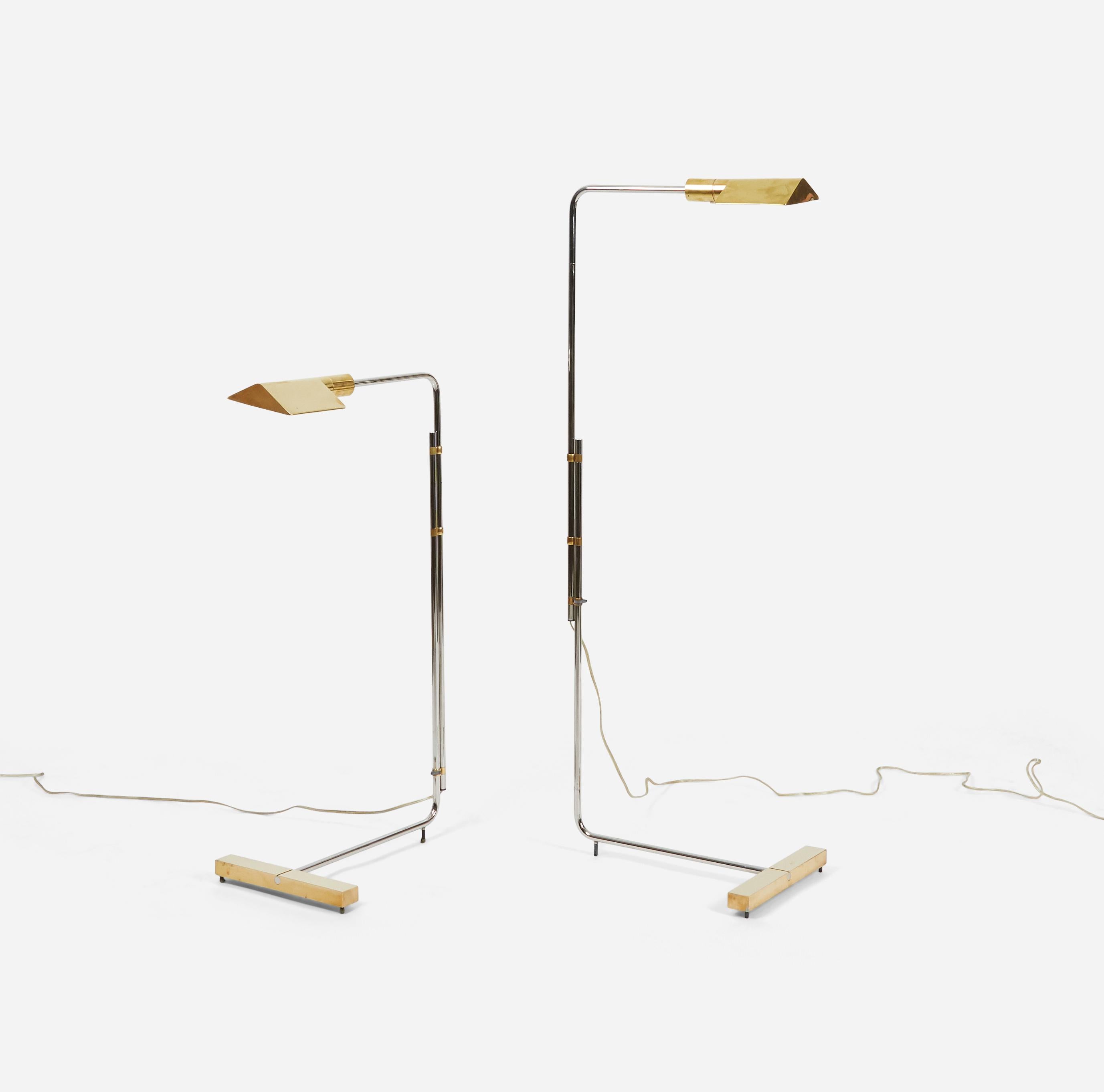 American Cedric Hartman Brass and Stainless Steel Lamps