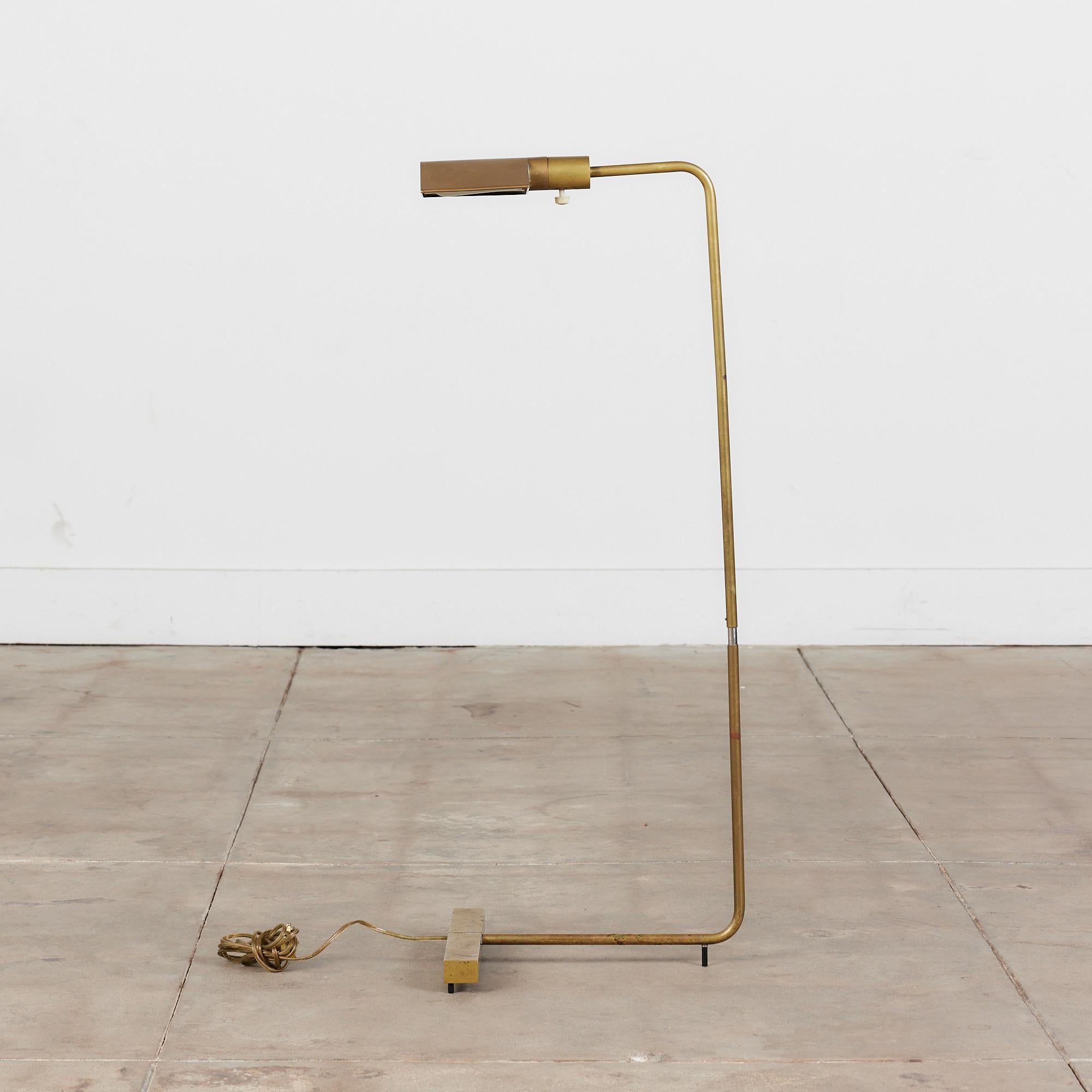 Mid-Century Modern Cedric Hartman Brass Floor Lamp