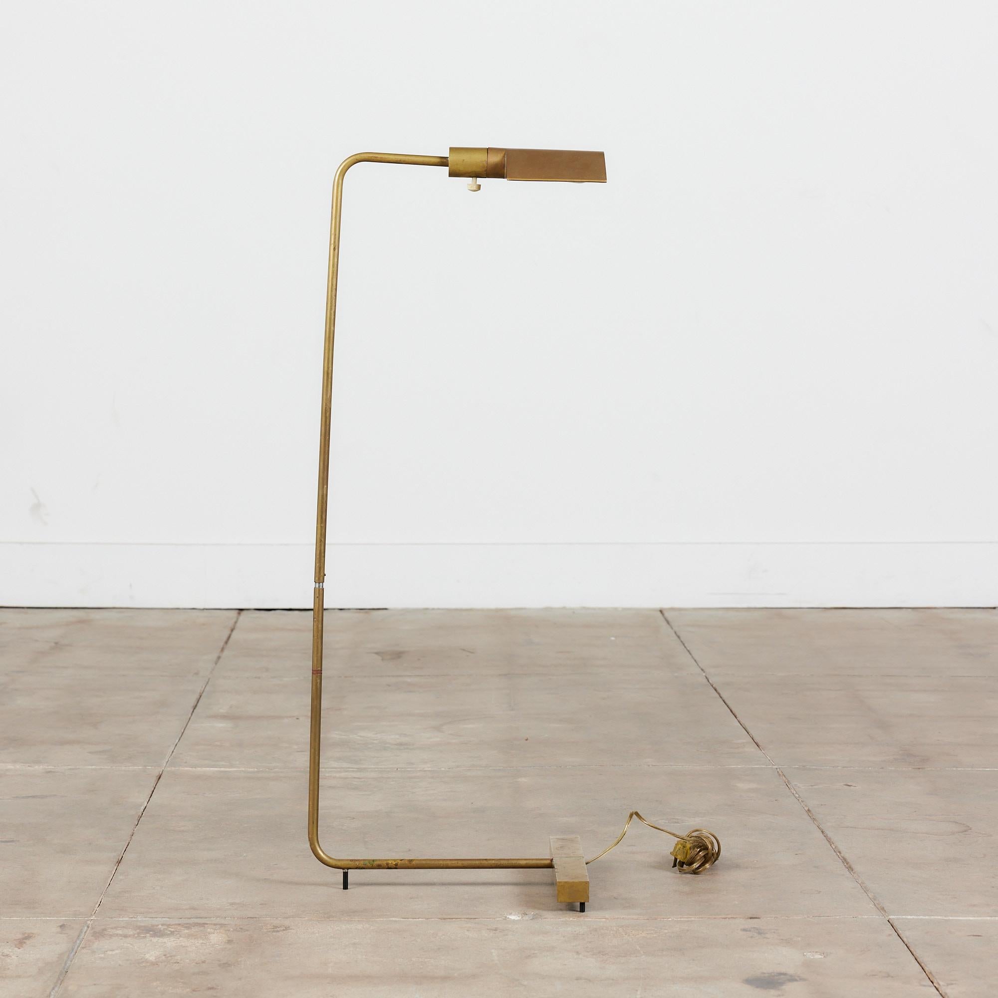 American Cedric Hartman Brass Floor Lamp