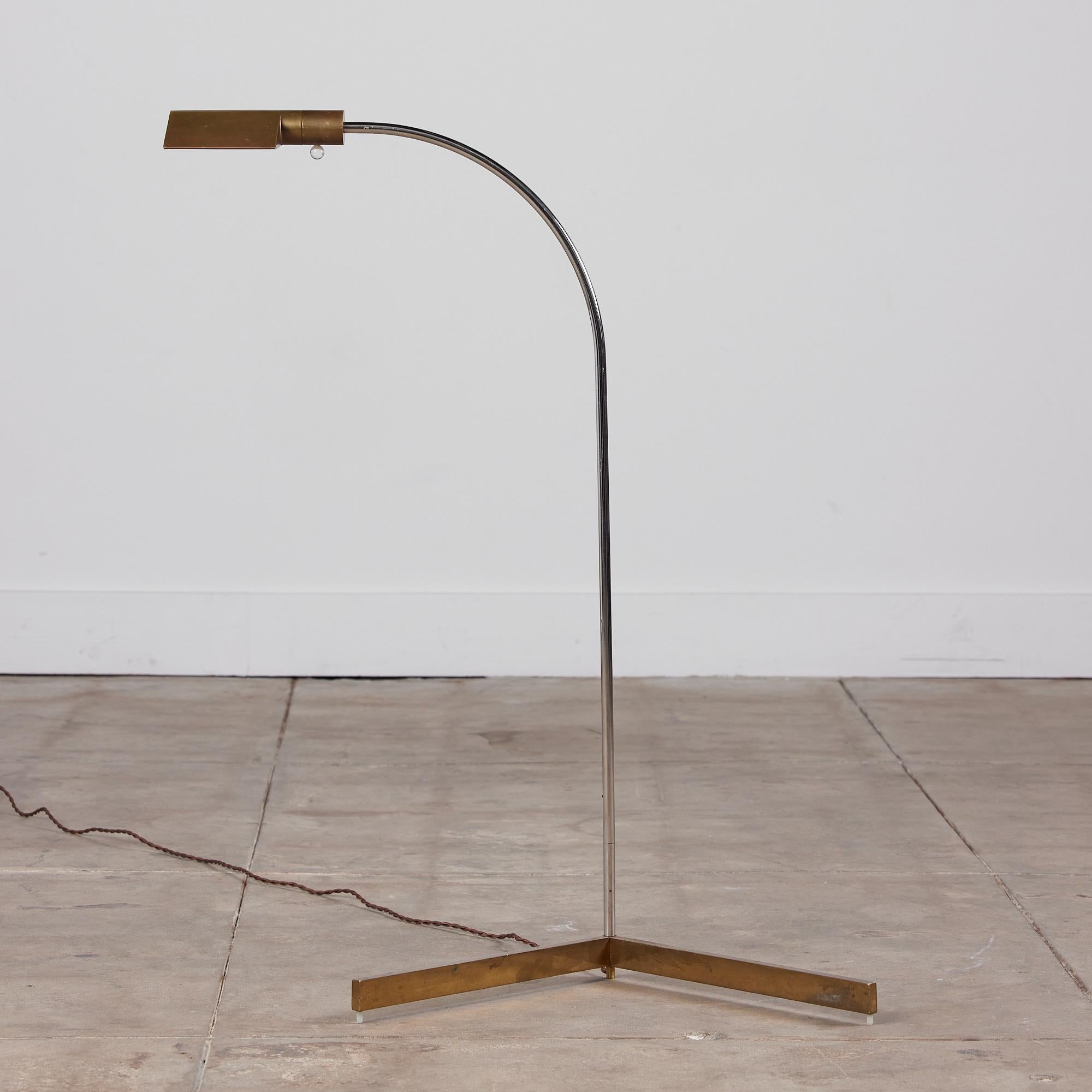 Cedric Hartman Brass Floor Lamp In Good Condition In Los Angeles, CA
