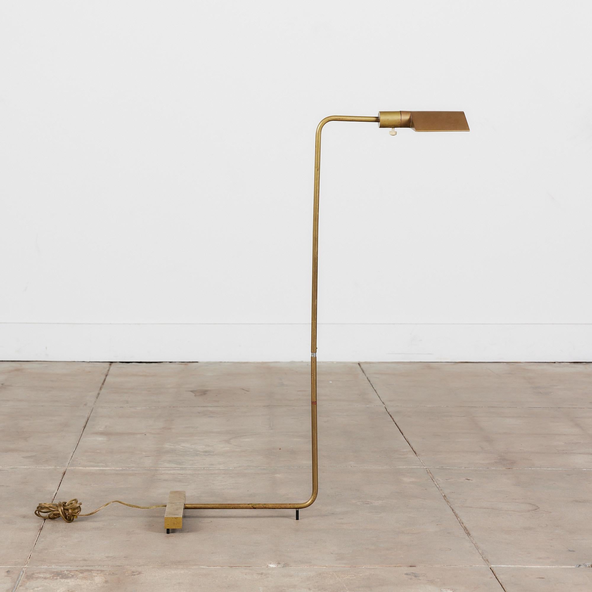 Cedric Hartman Brass Floor Lamp In Excellent Condition In Los Angeles, CA