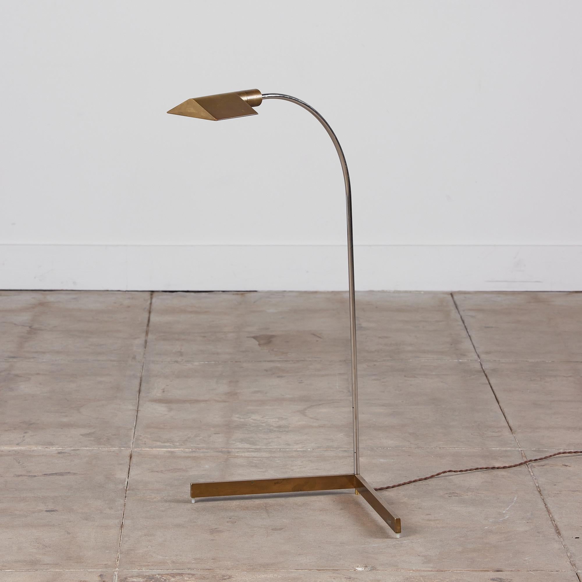 Late 20th Century Cedric Hartman Brass Floor Lamp