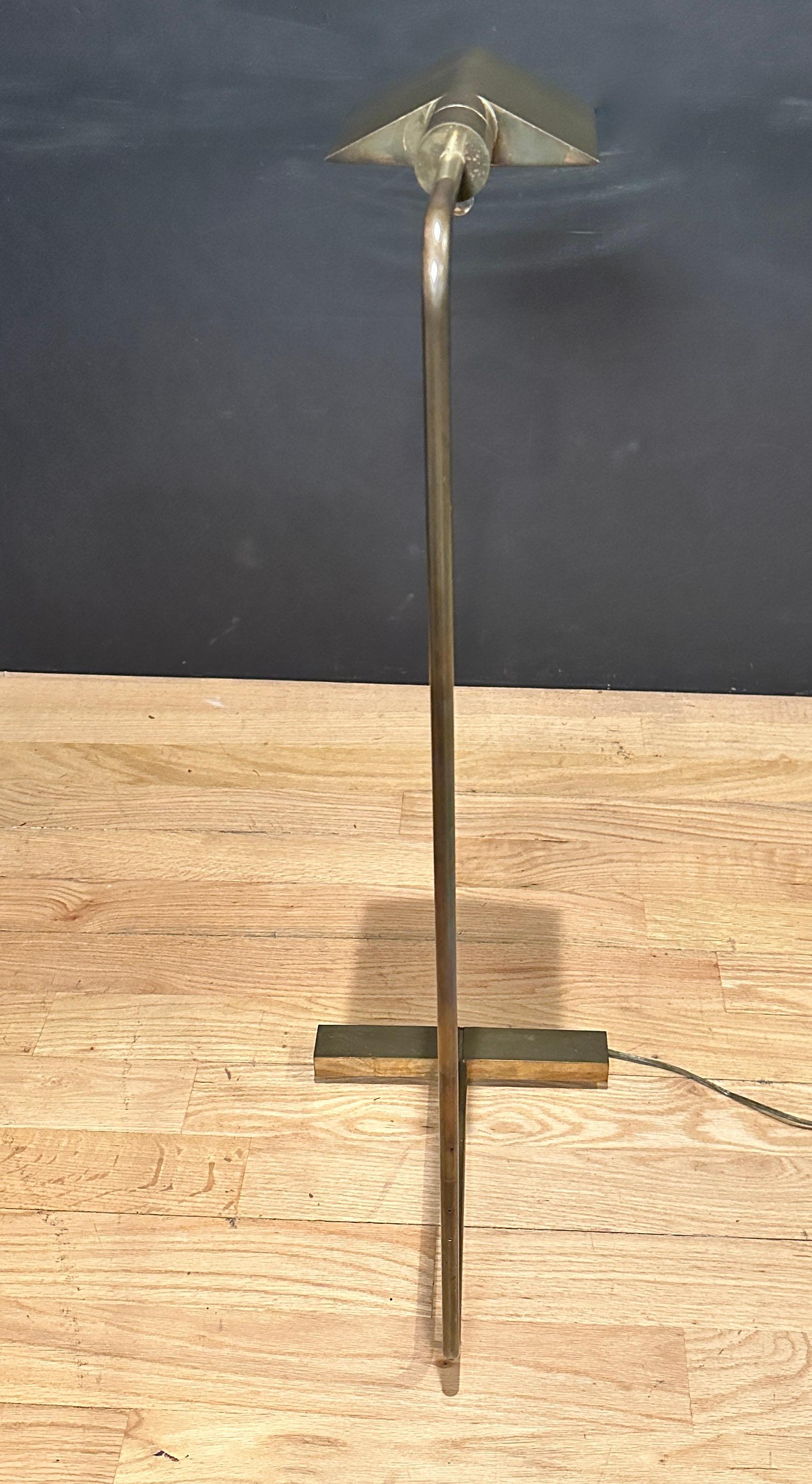 Fin du 20e siècle Lampadaire de lecture en laiton Cedric Hartman