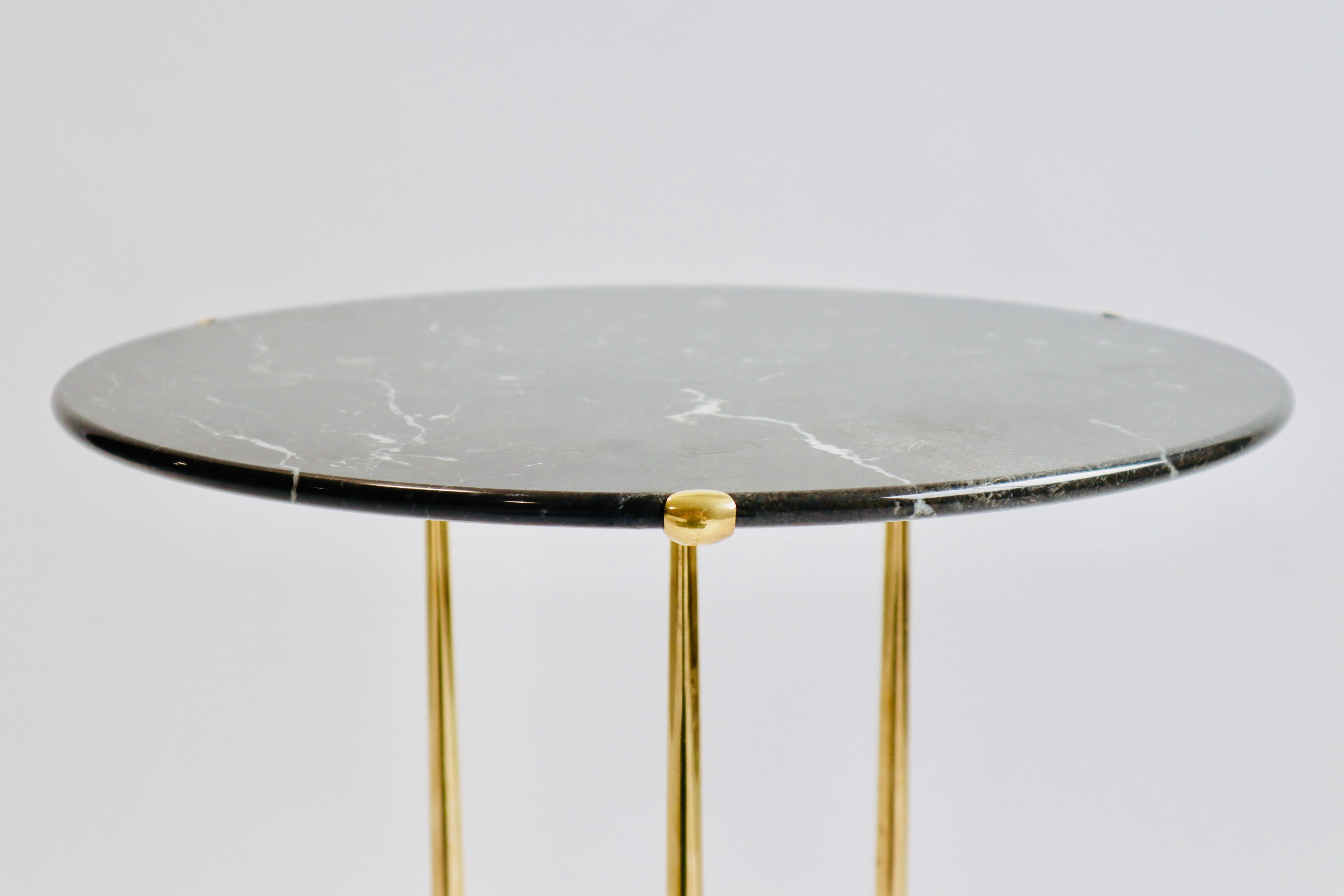 Cedric Hartman Brass and Marble Side Table 2