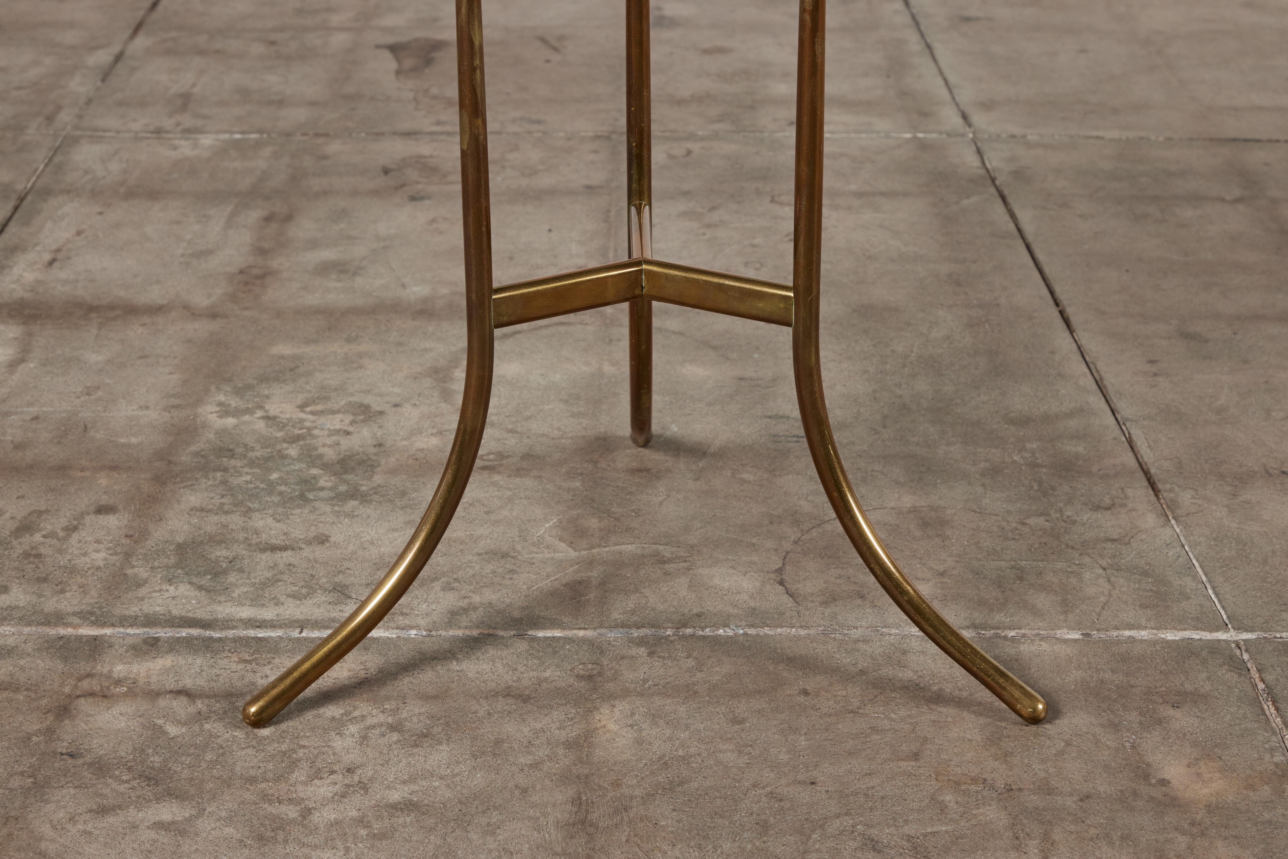 Cedric Hartman Brass Side Table with Marble Top 4