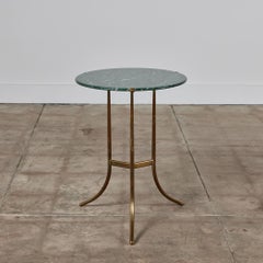 Cedric Hartman Brass Side Table with Marble Top