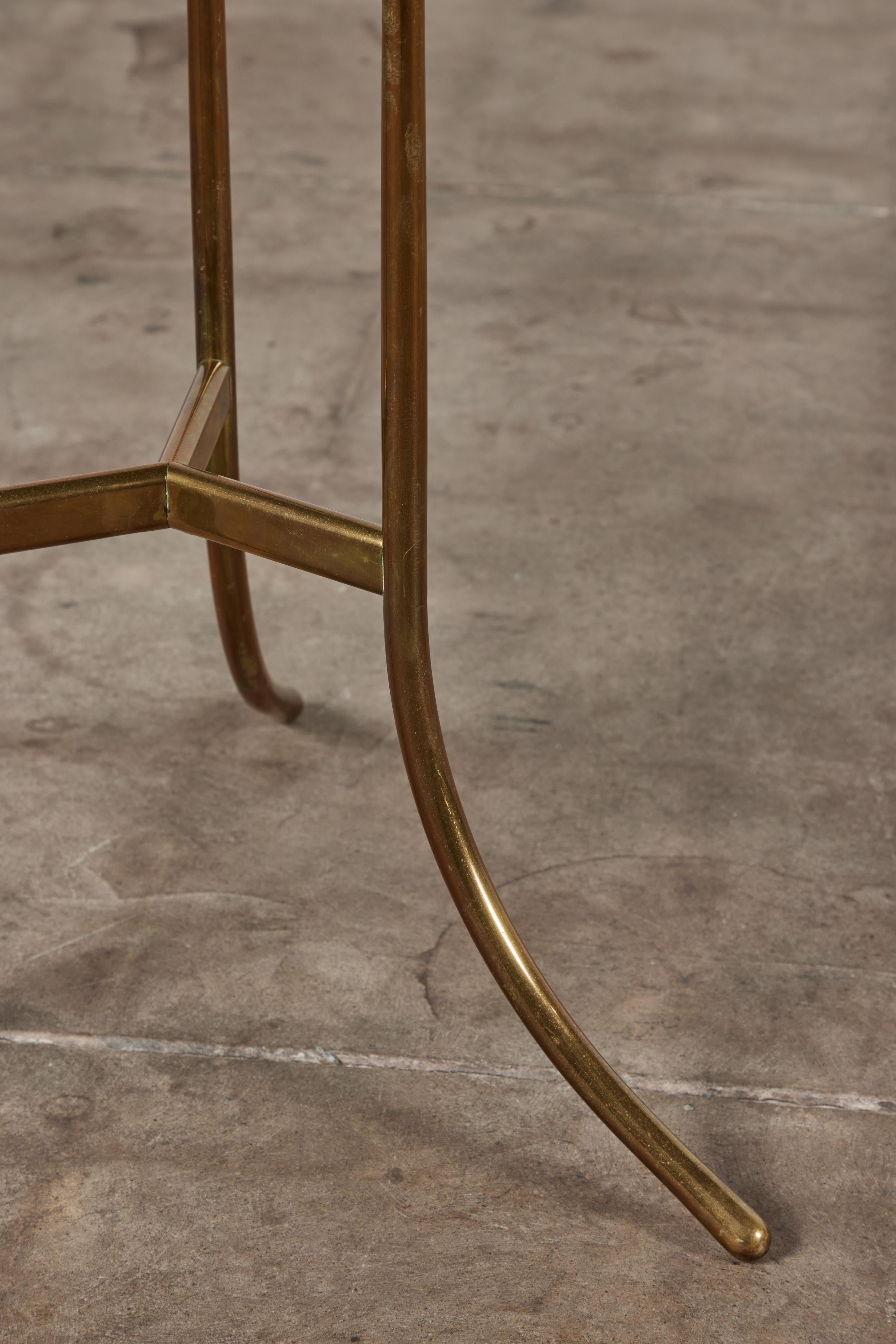 Cedric Hartman Brass Side Table with Marble Top 3