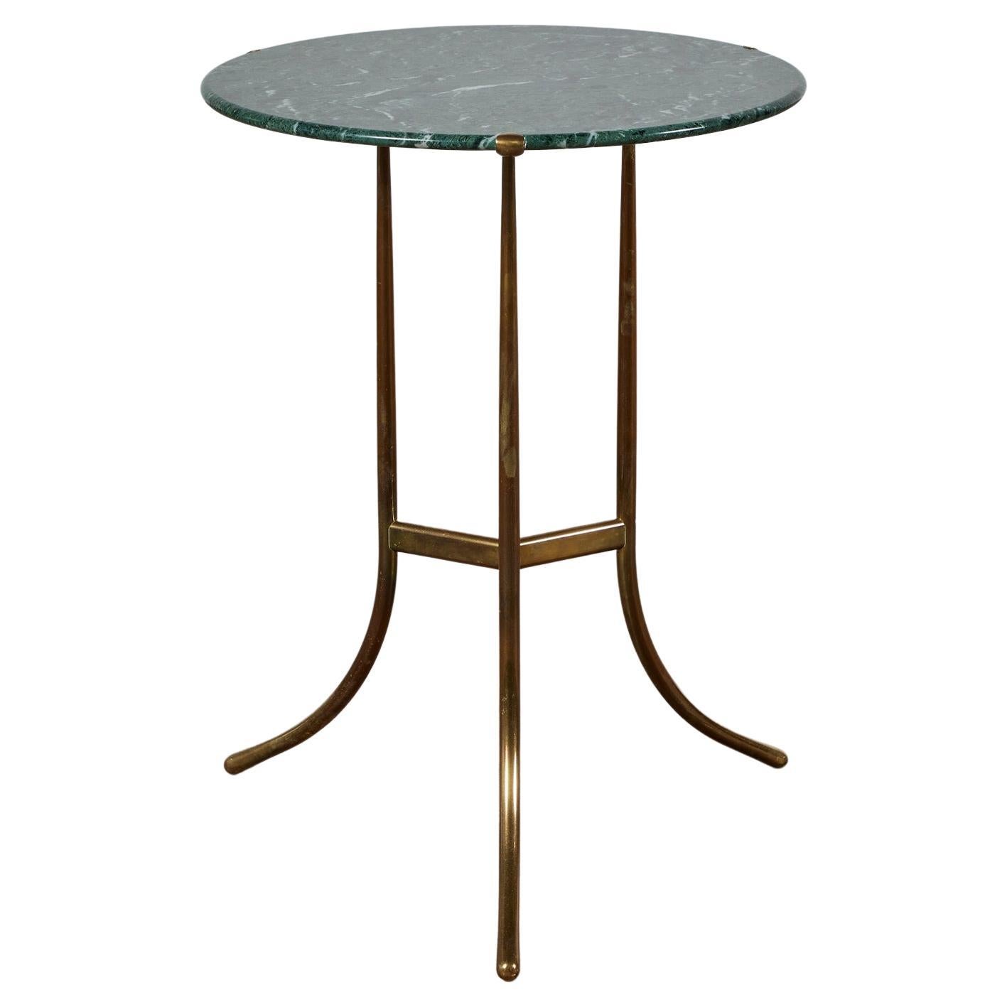 Cedric Hartman Brass Side Table with Marble Top