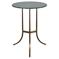 Cedric Hartman Brass Side Table with Marble Top