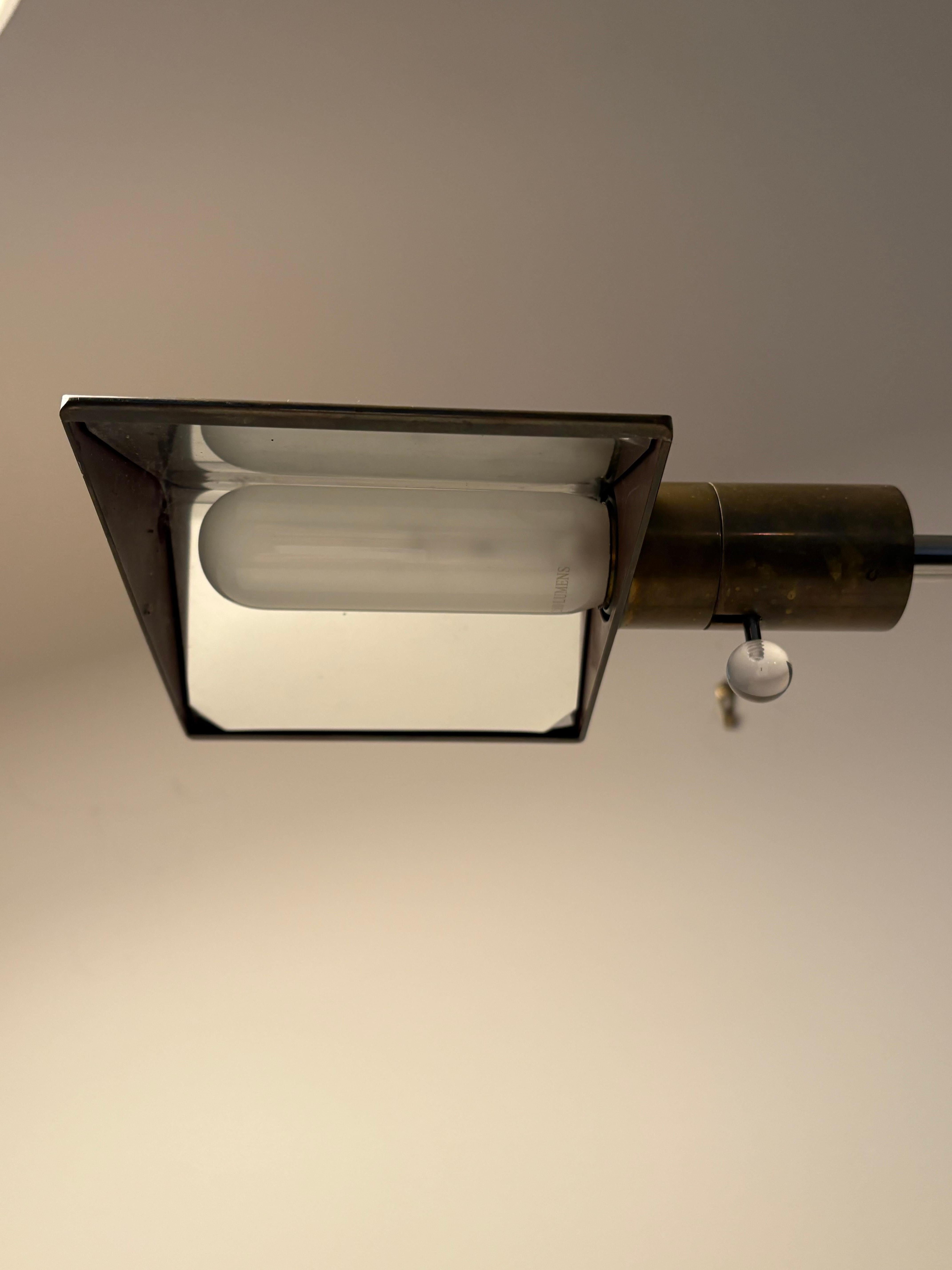 Cedric Hartman Bronze and Chrome Floor Lamp For Sale 5