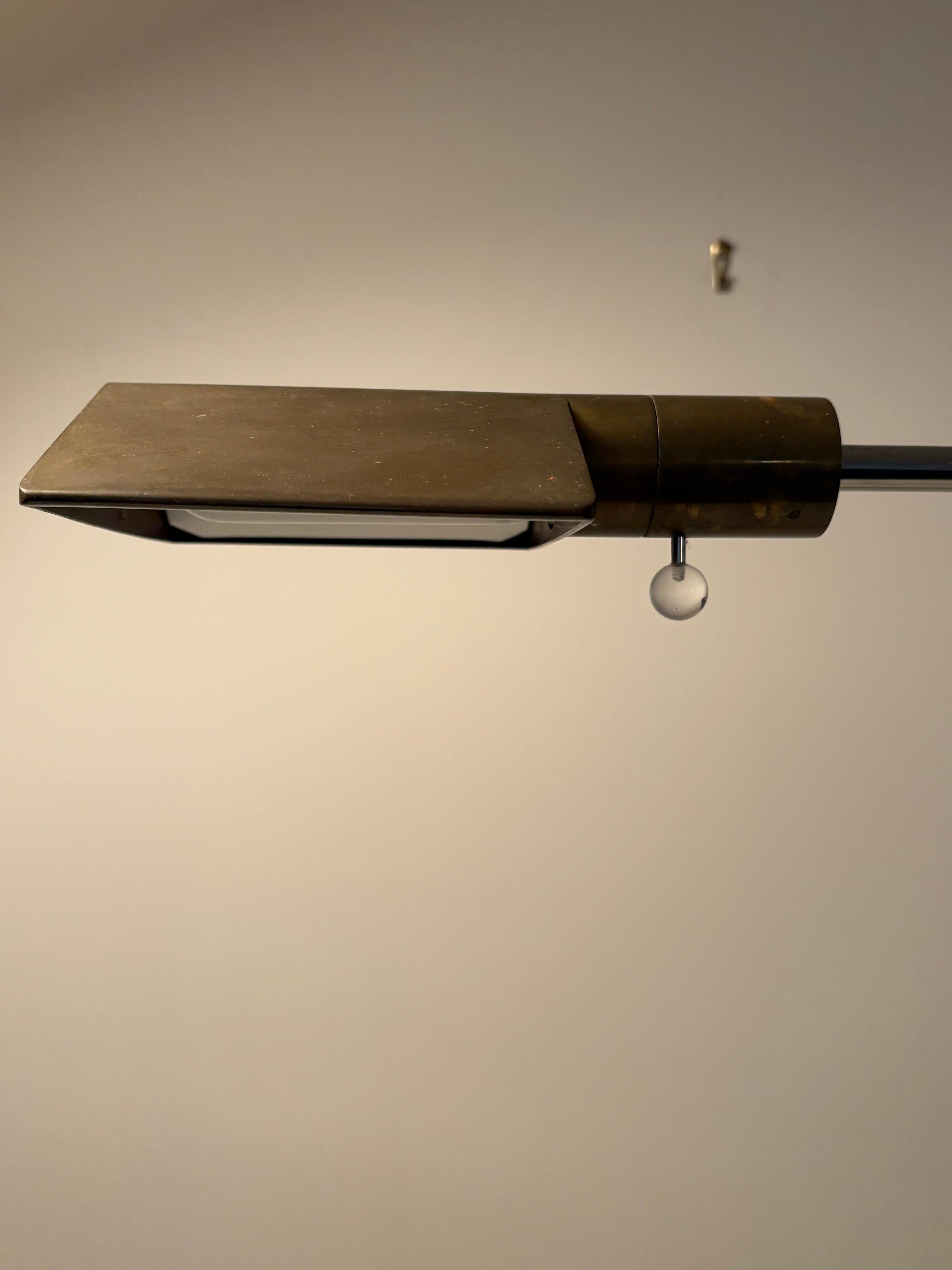 Cedric Hartman Bronze and Chrome Floor Lamp For Sale 6