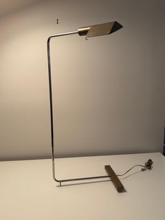 Cedric Hartman Bronze and Chrome Floor Lamp