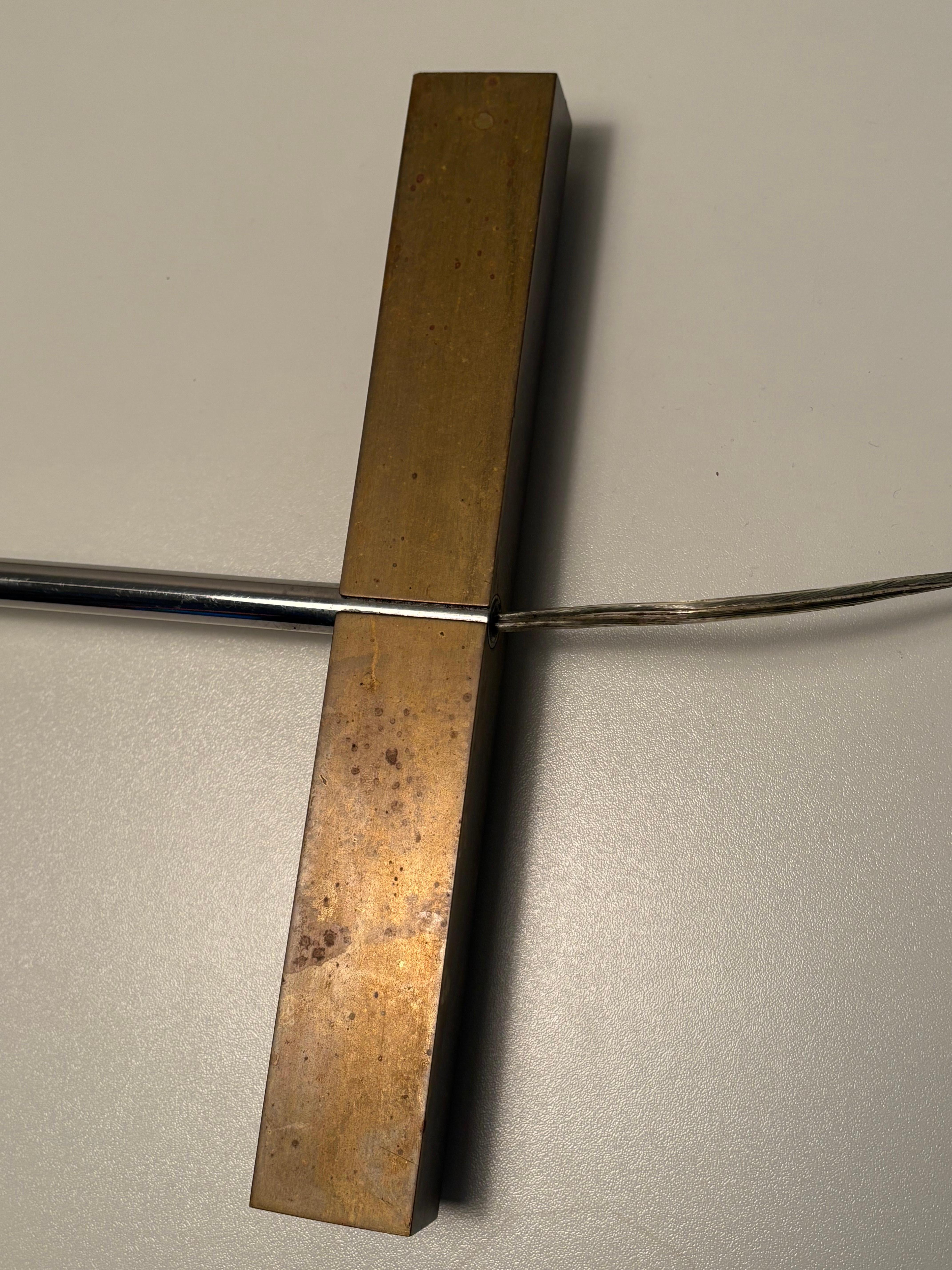 Cedric Hartman Bronze and Chrome Floor Lamp For Sale 3