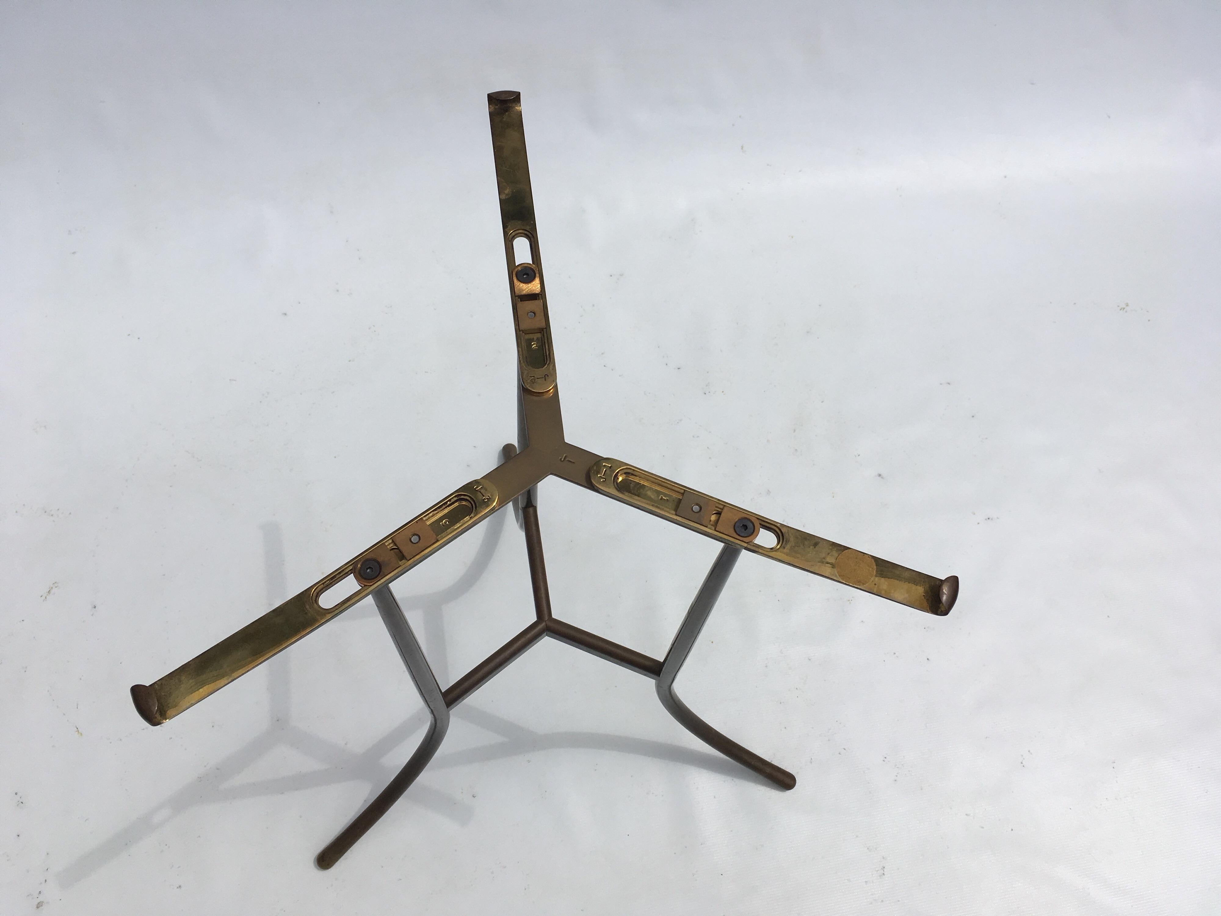 Cedric Hartman Bronze and Marble Side Table In Good Condition In Miami, FL