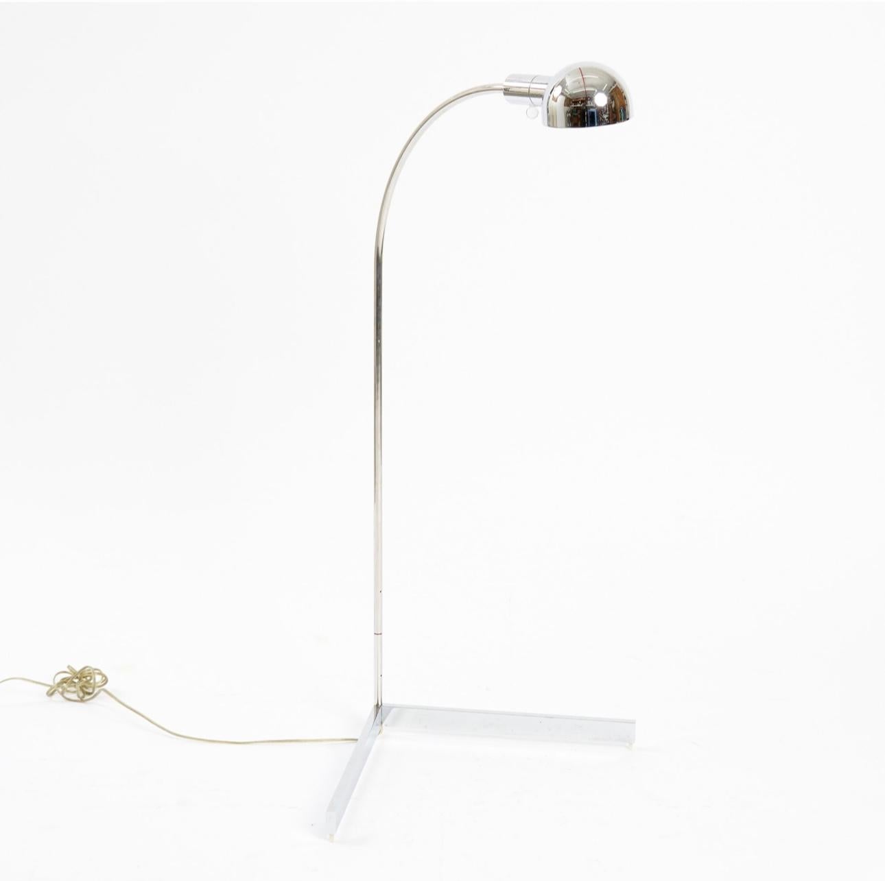 Mid-Century Modern Cedric Hartman Chrome Floor Lamp For Sale