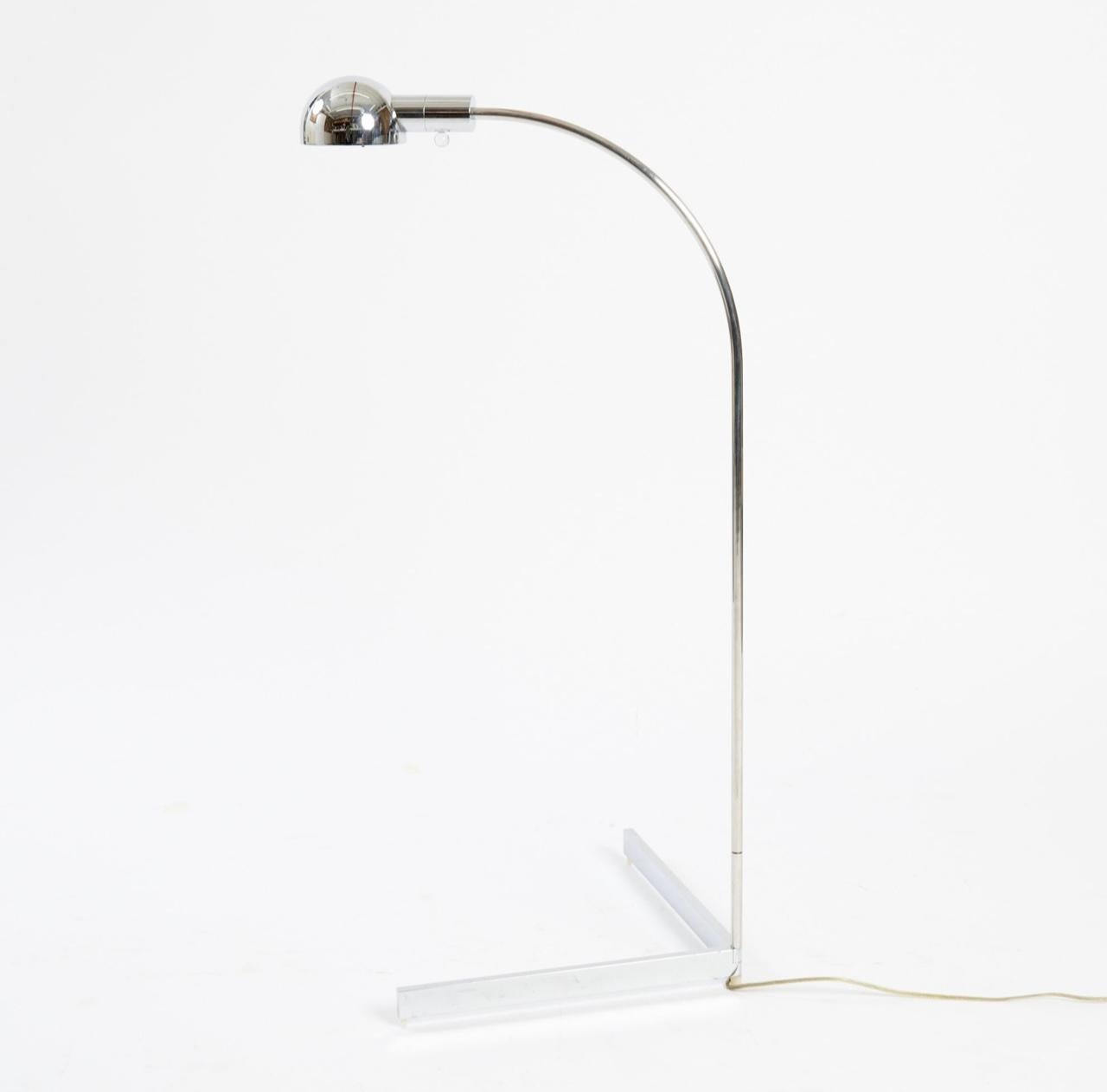 American Cedric Hartman Chrome Floor Lamp For Sale