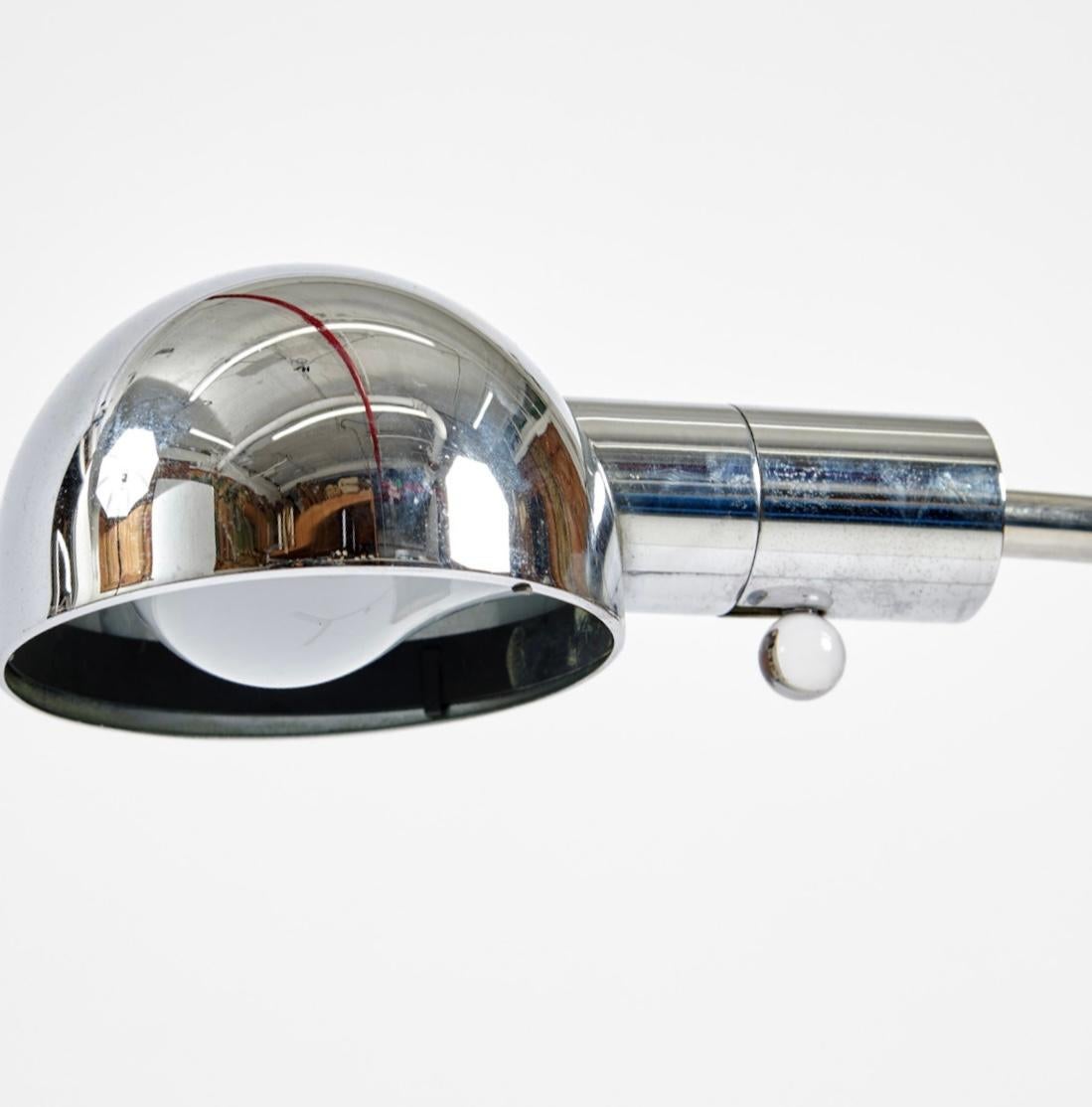 Late 20th Century Cedric Hartman Chrome Floor Lamp For Sale