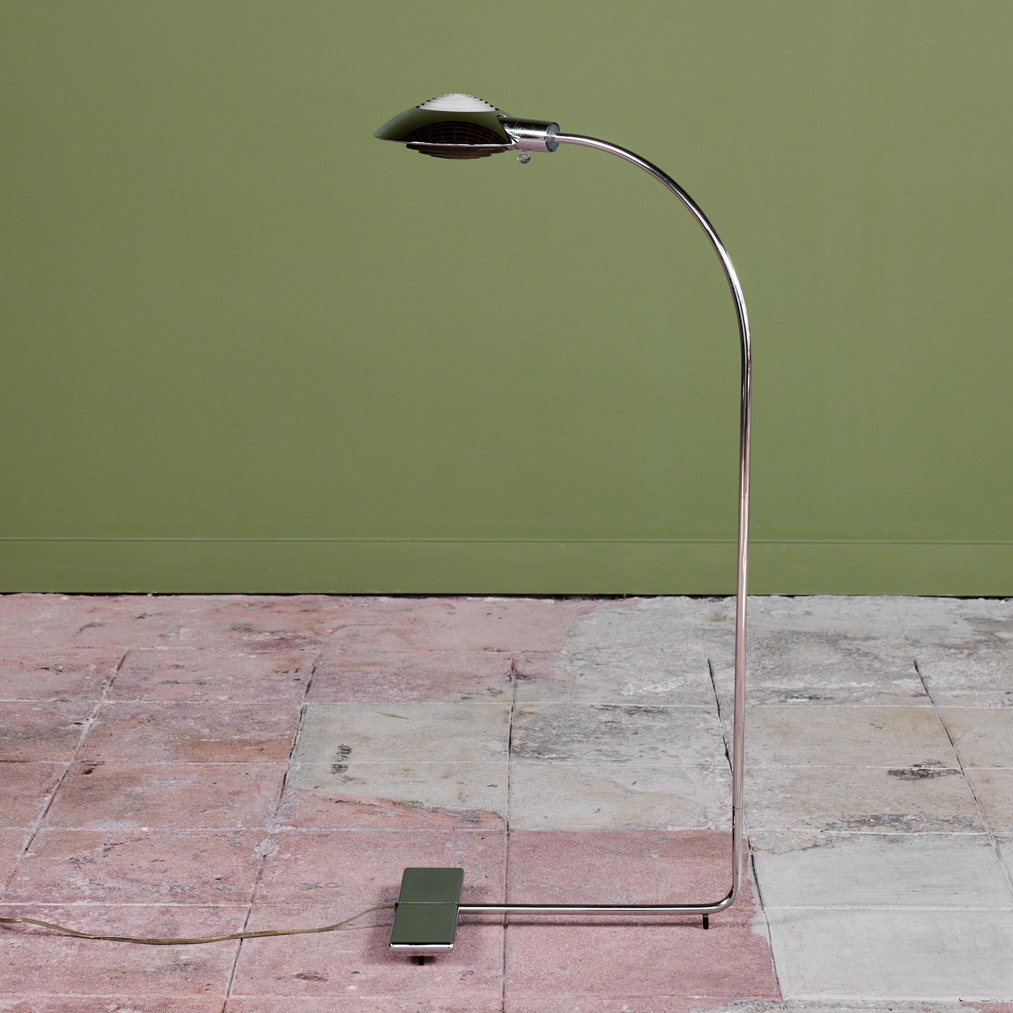 Mid-Century Modern Cedric Hartman Chrome Pharmacy Floor Lamp