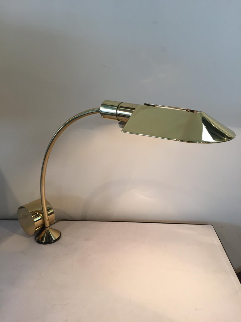 Cedric Hartman Counter Balance Brass Desk Lamp at 1stDibs