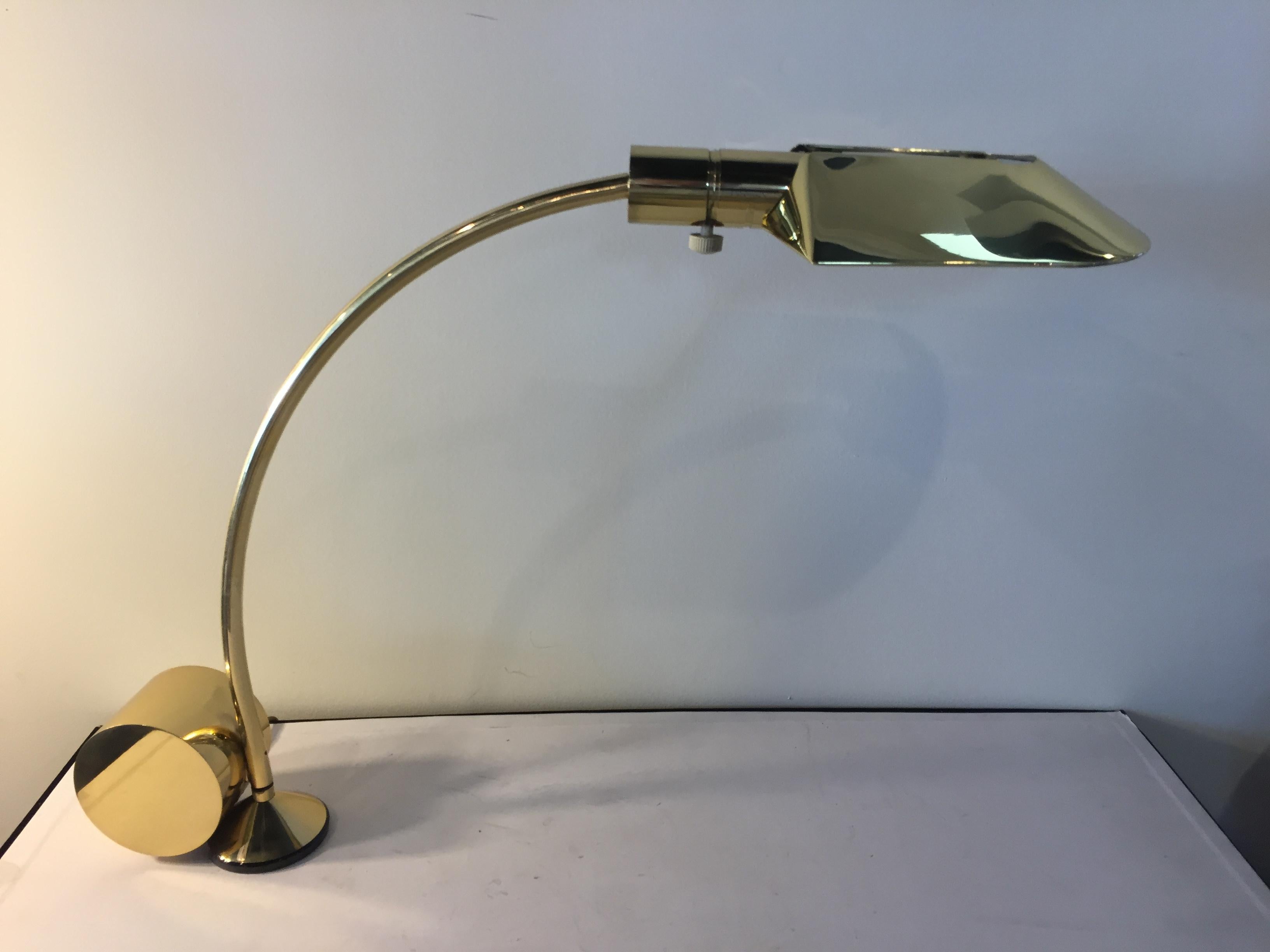 Mid-Century Modern Cedric Hartman Counter Balance Brass Desk Lamp