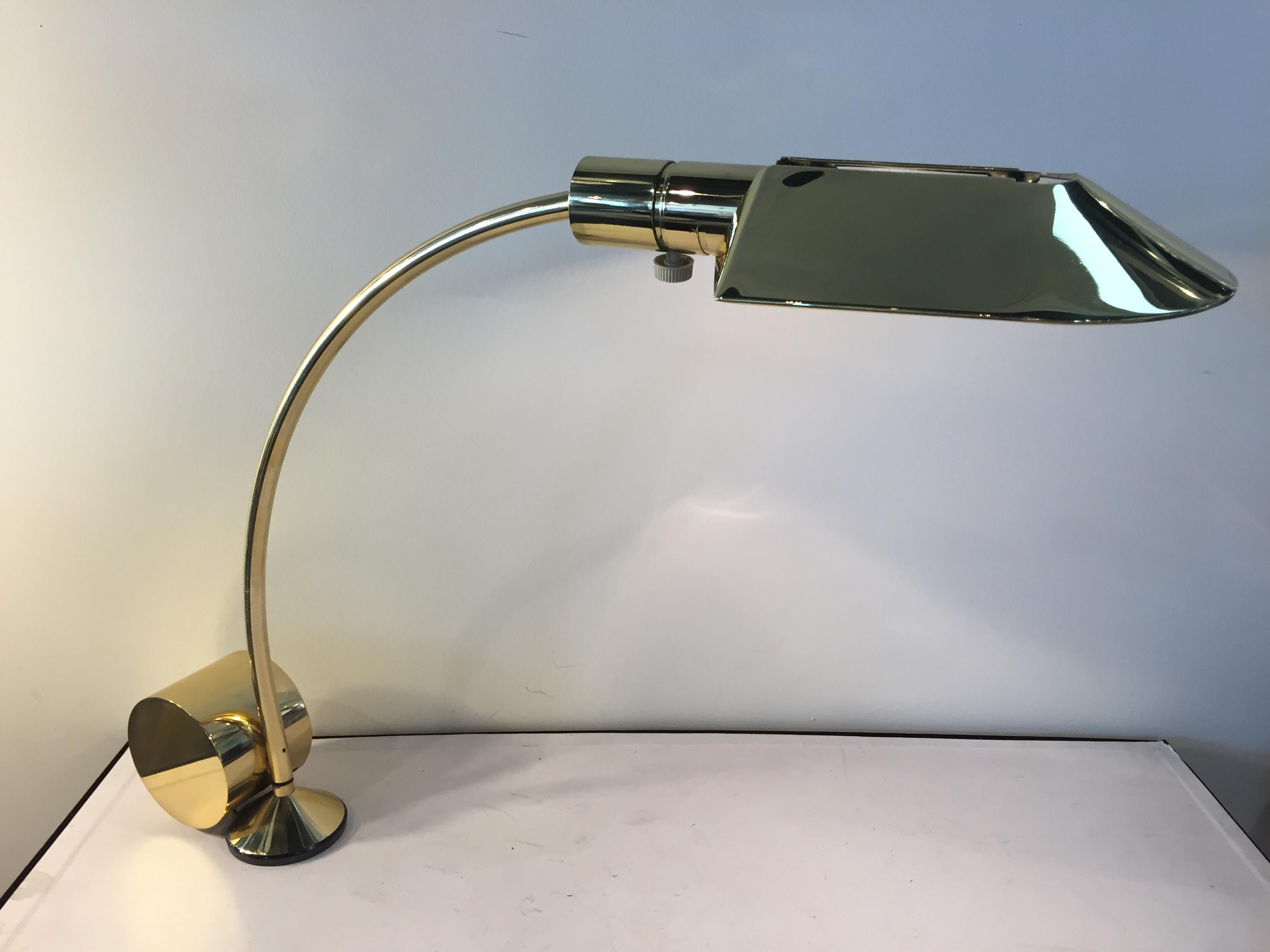 American Cedric Hartman Counter Balance Brass Desk Lamp