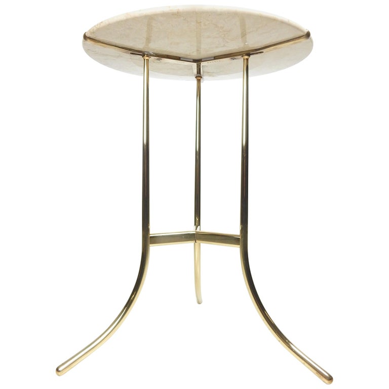 Cedric Hartman Design Bronze and Marble Guéridon Table For Sale 2