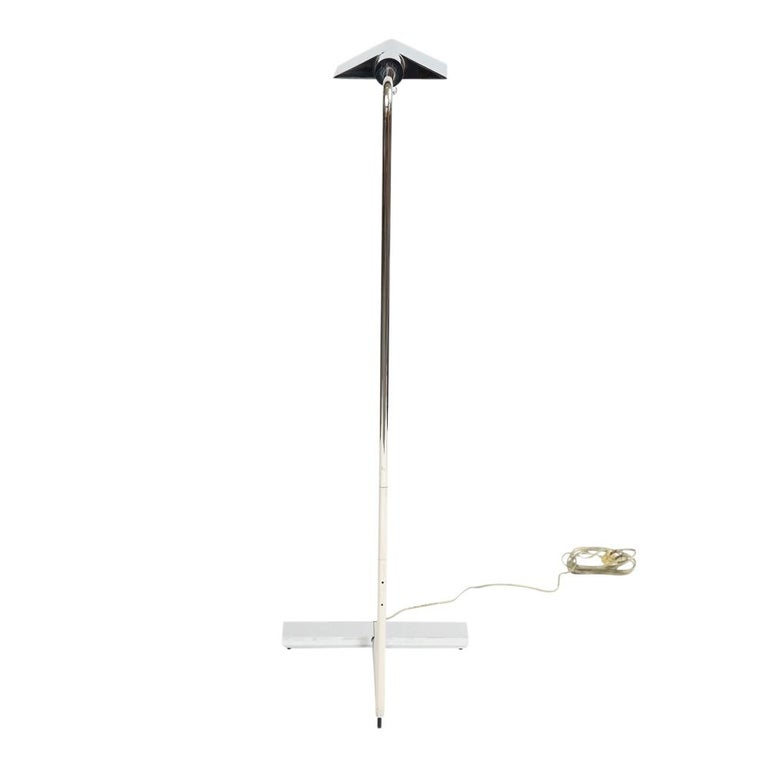 Plated Cedric Hartman Floor Lamp, Nickel Chrome, Signed For Sale