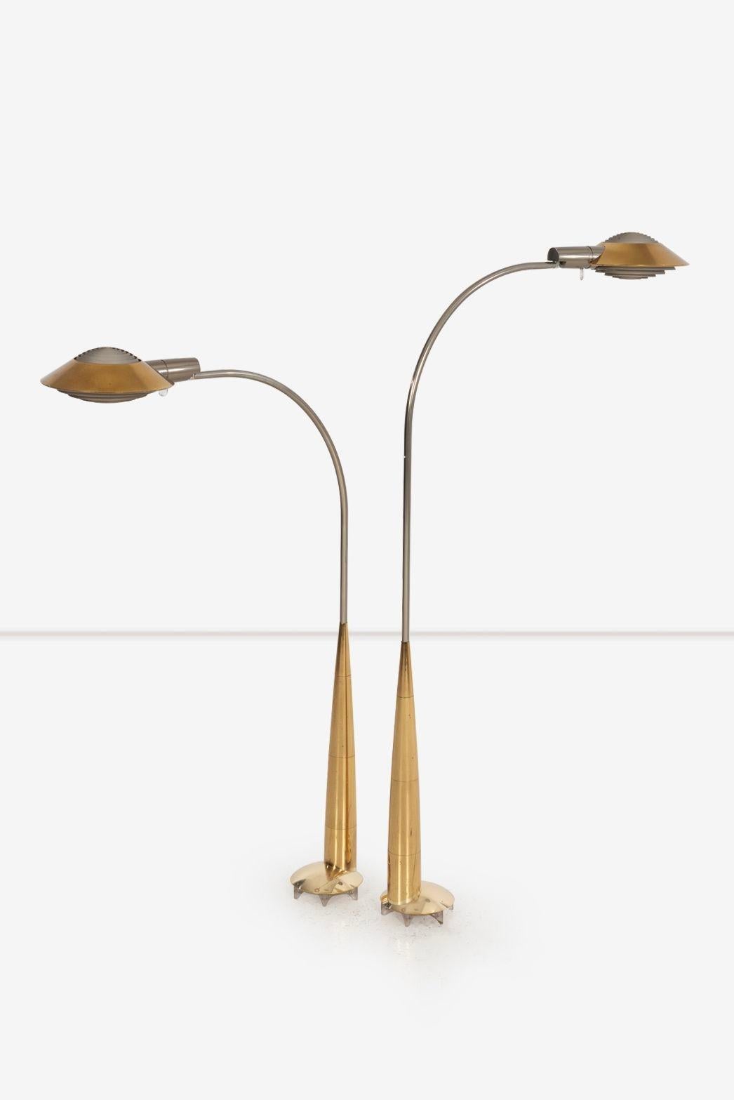 Lampadaires à profil bas Cedric Hartman en laiton massif 1978 en vente 8