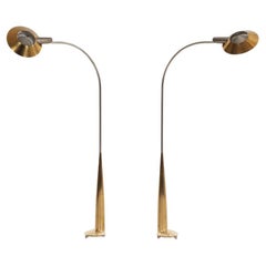 Cedric Hartman Low Profile Floor Lamps Solid Brass 1978