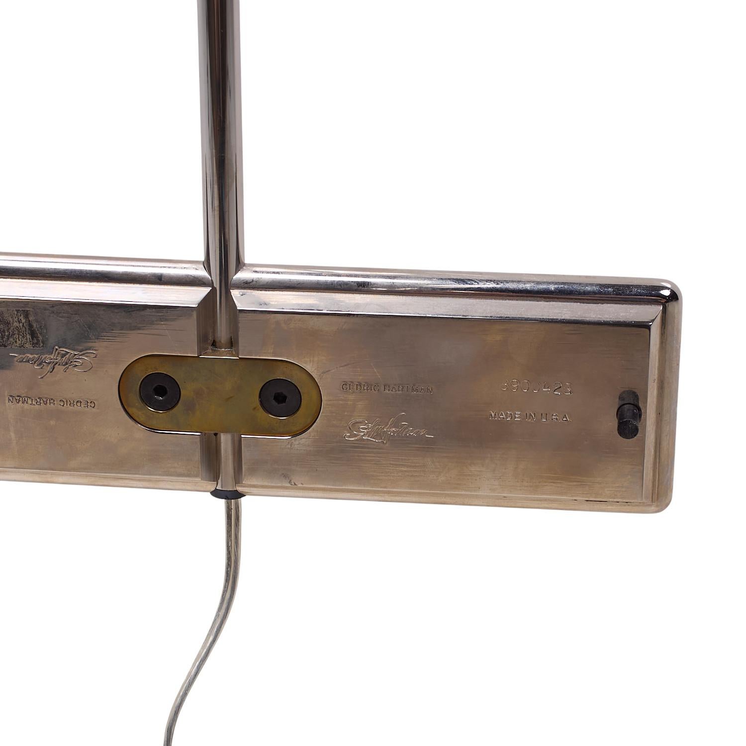 Cedric Hartman Lampadaires chromés du milieu du siècle - Paire en vente 7