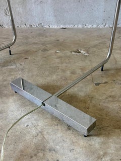 Cedric Hartman Model 1UWV Chrome Floor Lamps - Pair, Adjustable