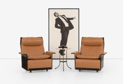 Cedric Hartman Tavolino AE in ottone, bronzo e travertino, 1973