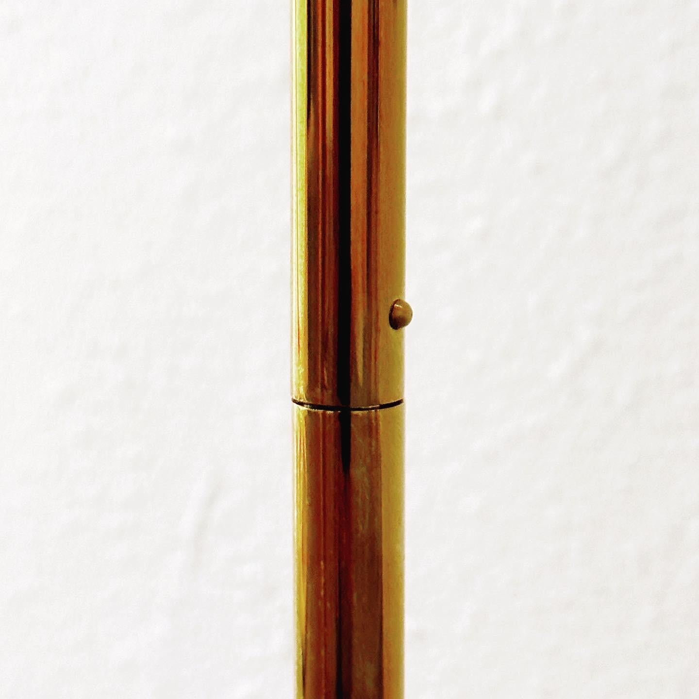 Aluminum Cedric Hartman Pair Signed Adjustable Brass Reading Lamps 1UWV, 1967 Design