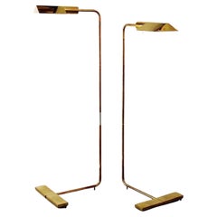Used Cedric Hartman Pair Signed Adjustable Brass Reading Lamps 1UWV, 1967 Design