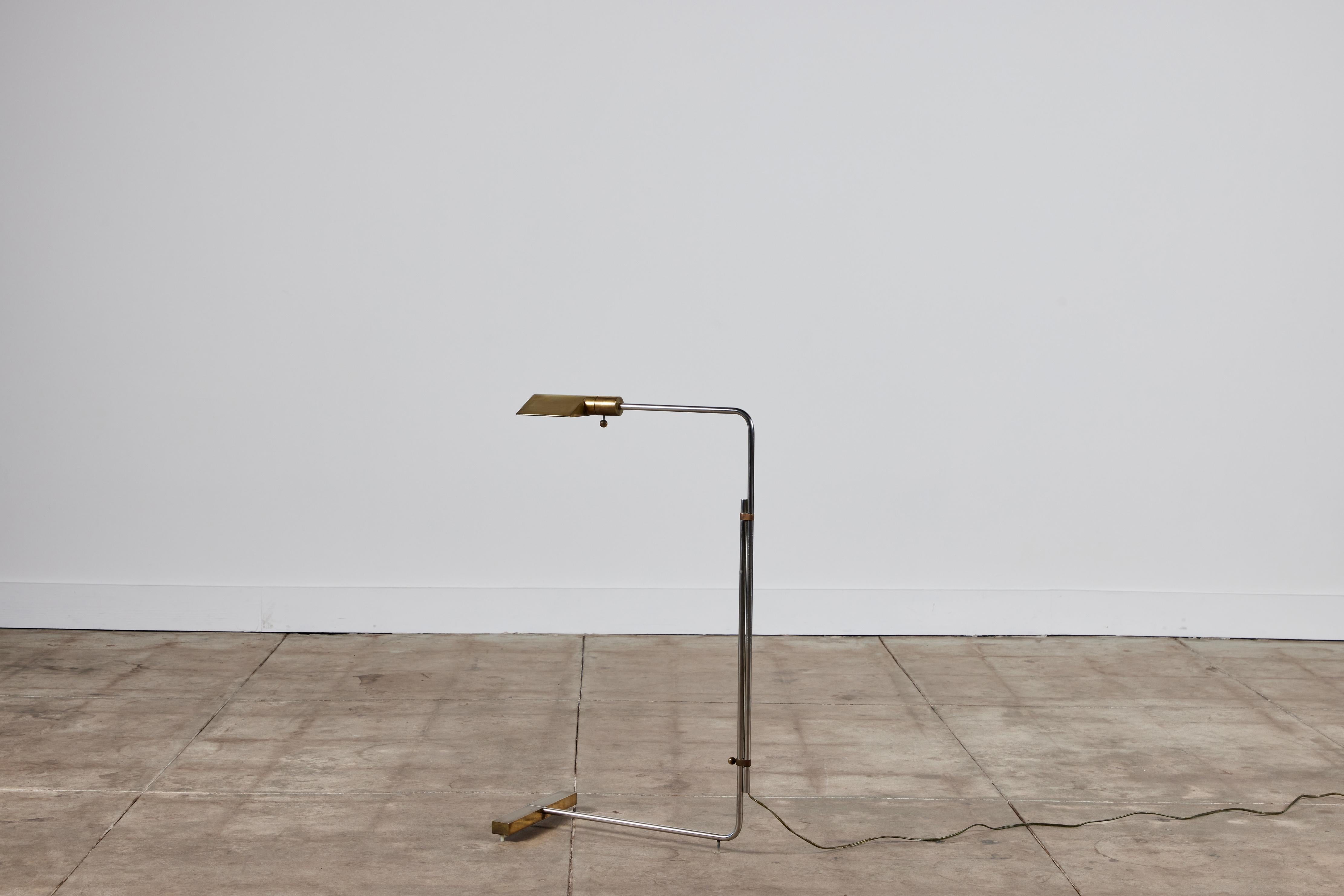 Cedric Hartman Parallel Bar Brass and Stainless Steel Floor Lamp 4