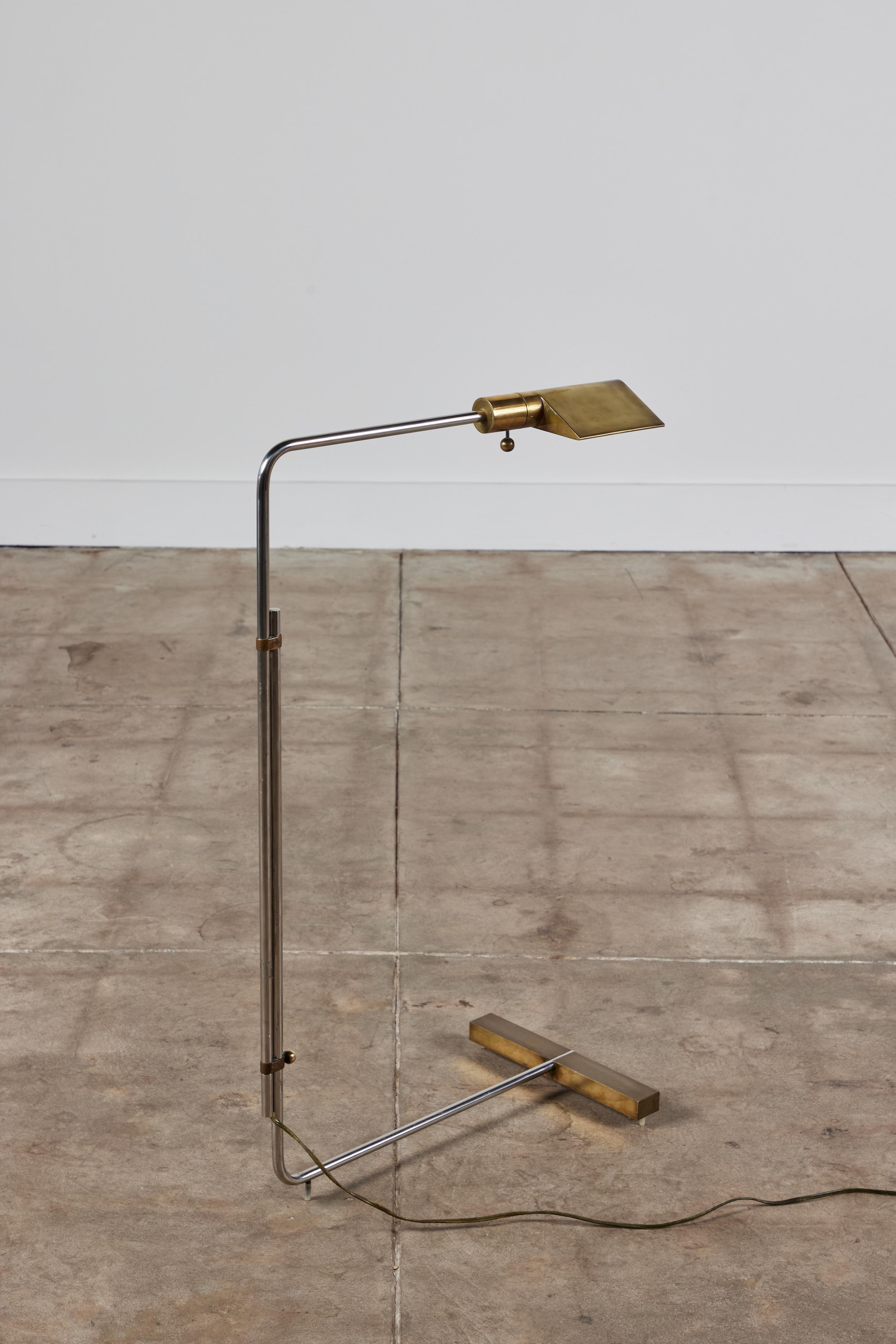 Cedric Hartman Parallel Bar Brass and Stainless Steel Floor Lamp 5